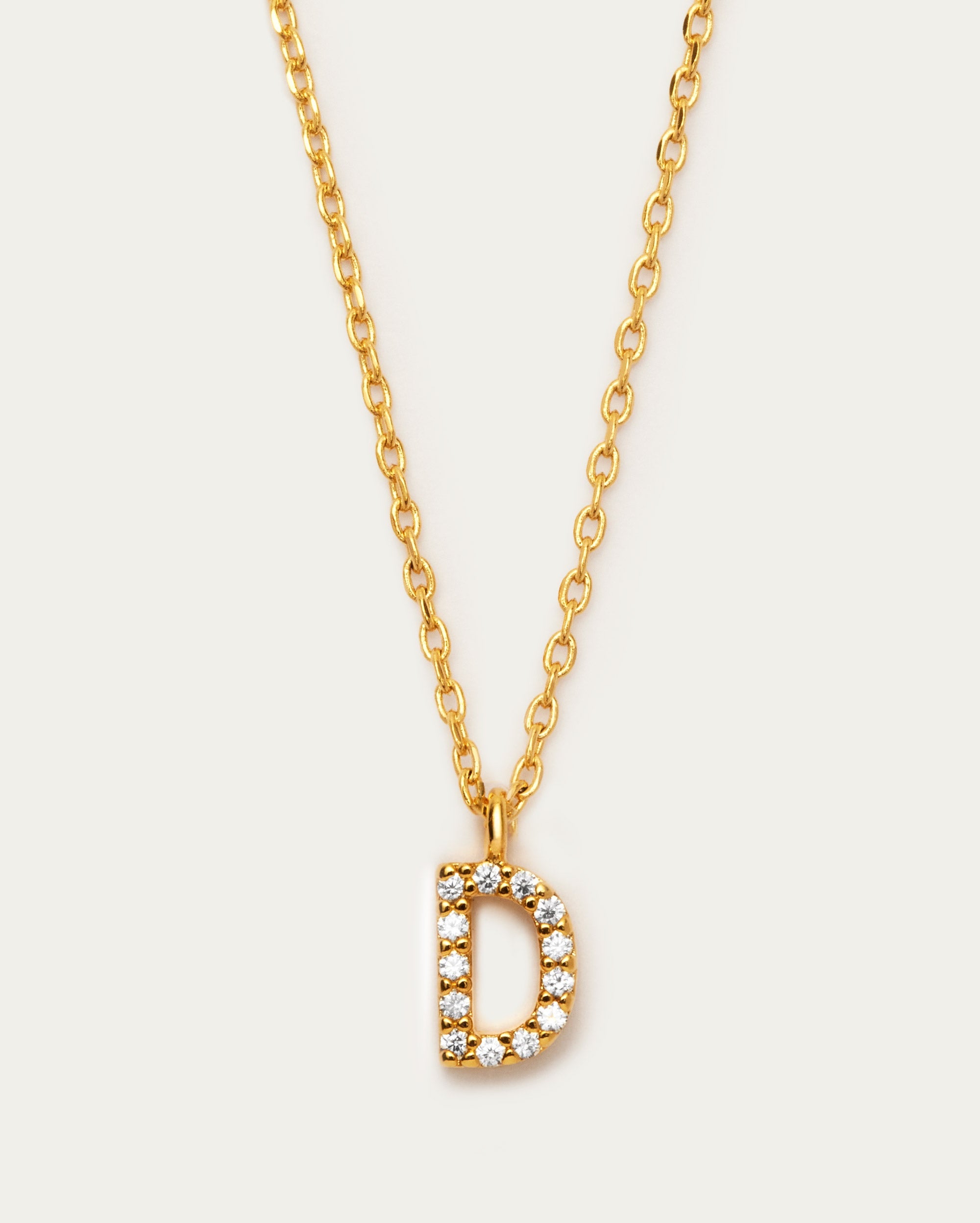 Letter D Initial Parvé Necklace