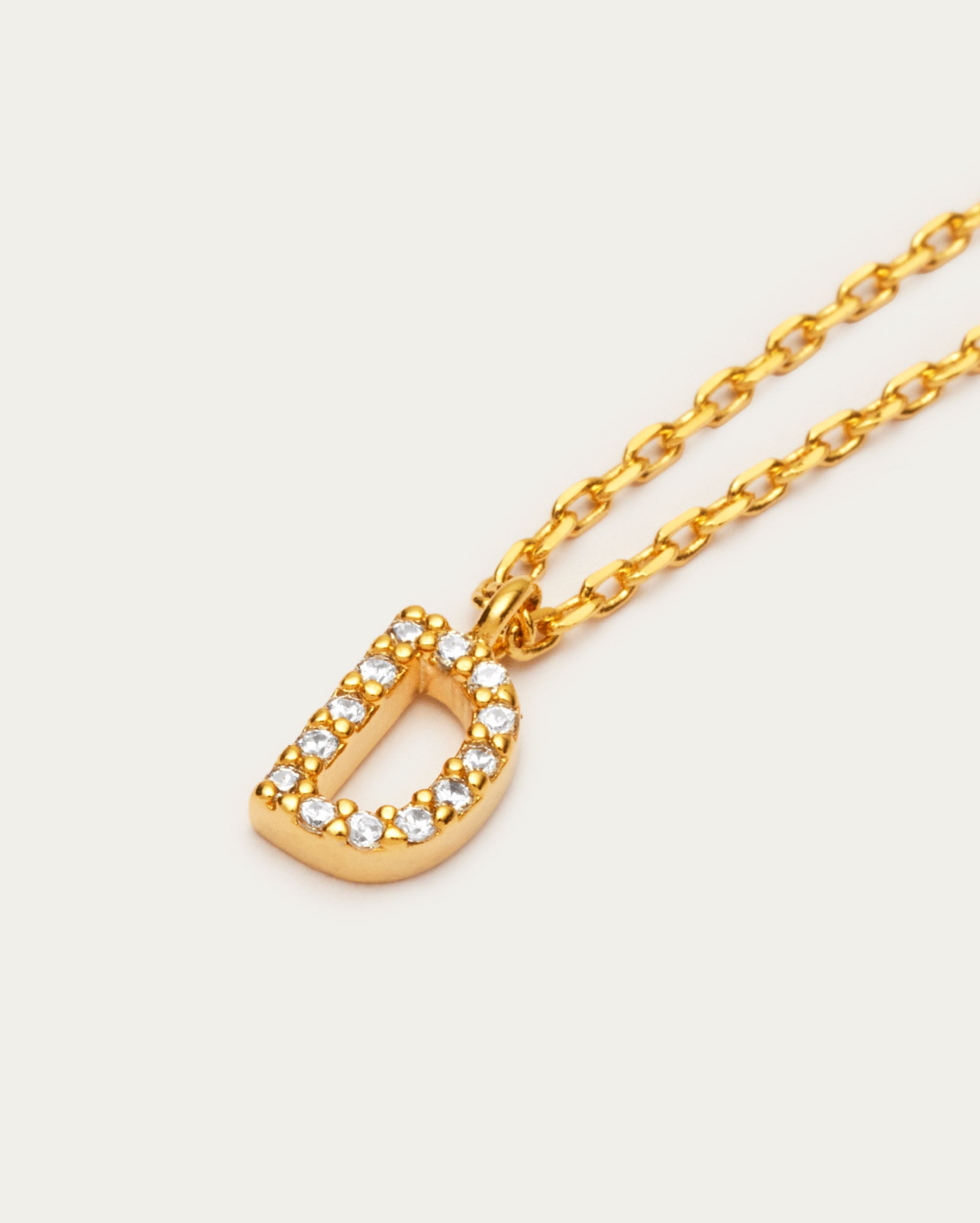 Letter D Initial Parvé Necklace