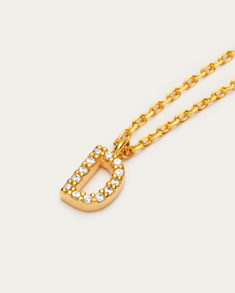 Letter D Initial Parvé Necklace