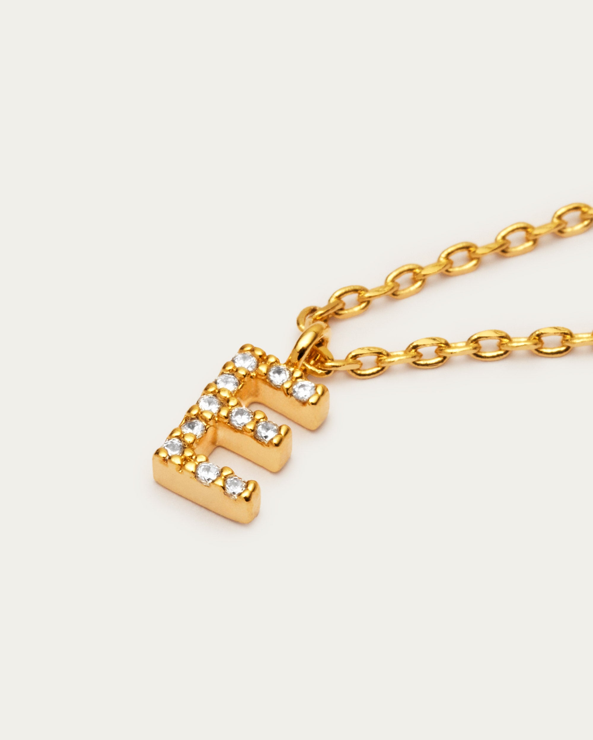 Letter E Initial Parvé Necklace