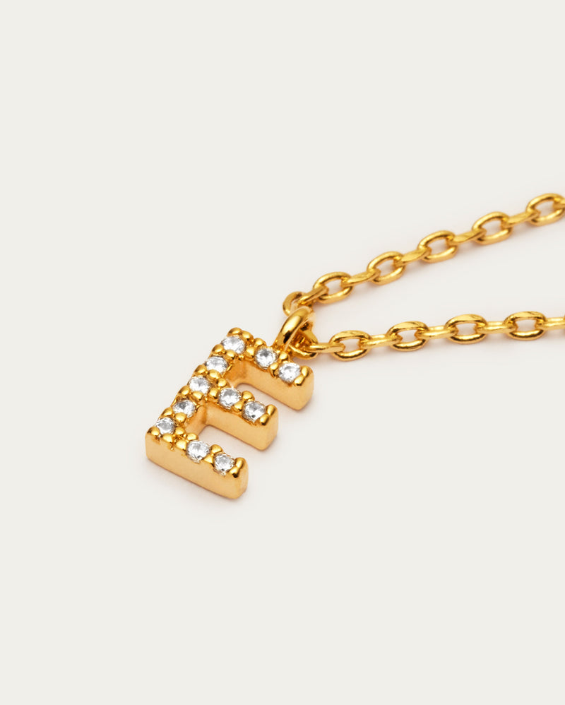 Letter E Initial Parvé Necklace