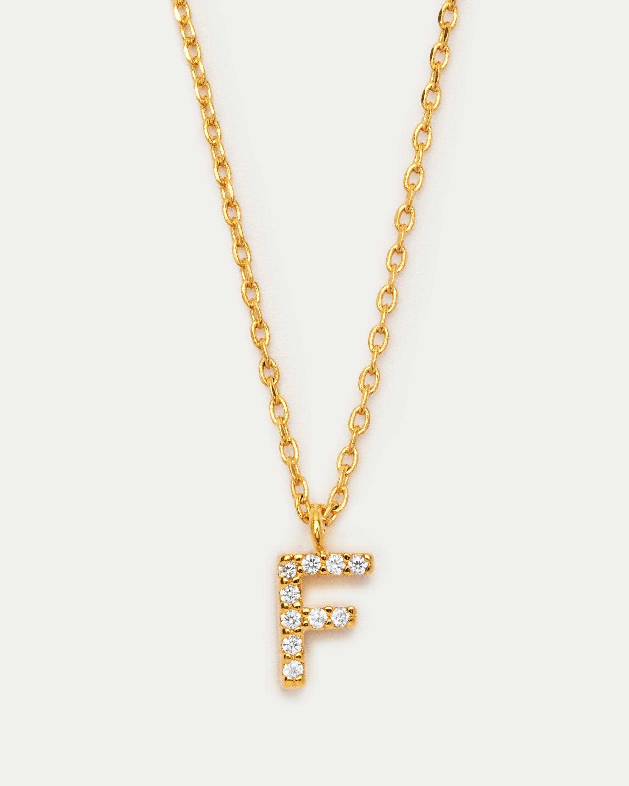 Letter F Initial Parvé Necklace