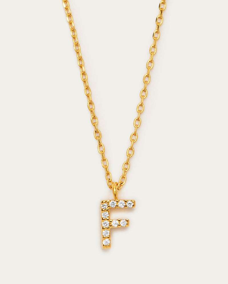 Letter F Initial Parvé Necklace