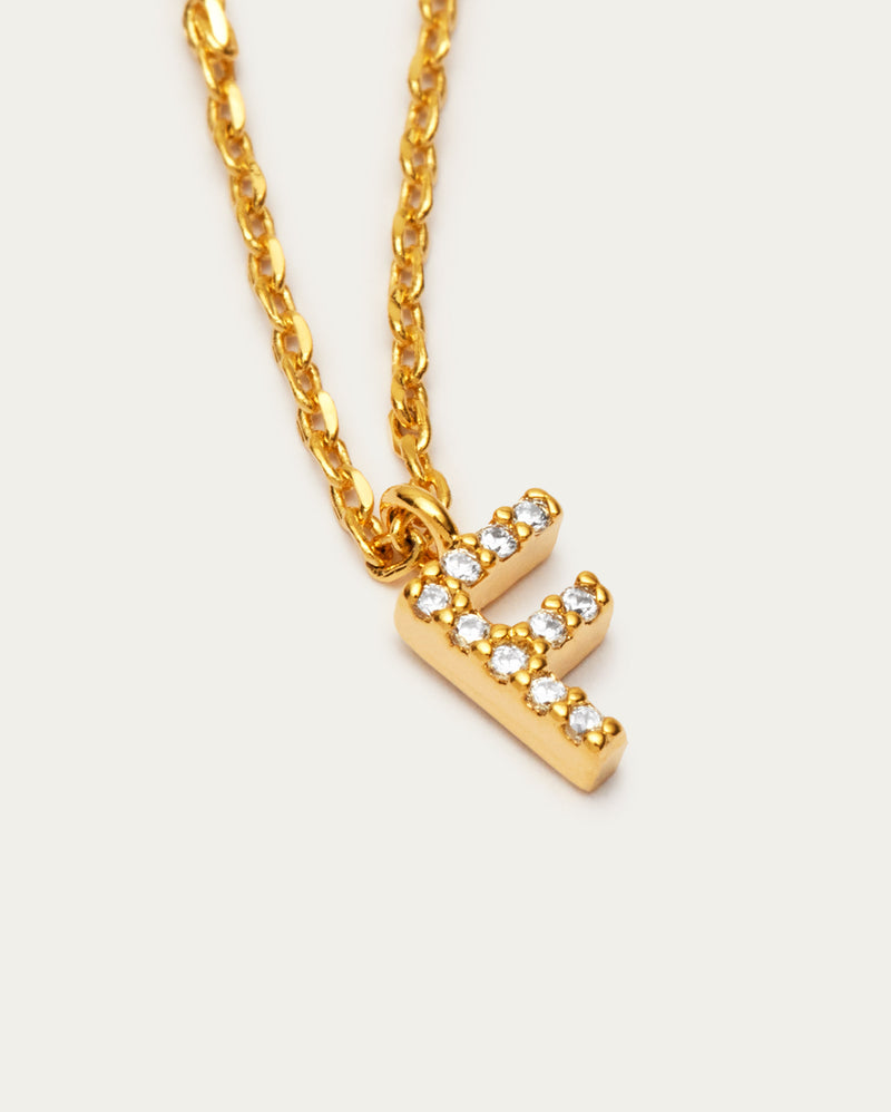 Letter F Initial Parvé Necklace