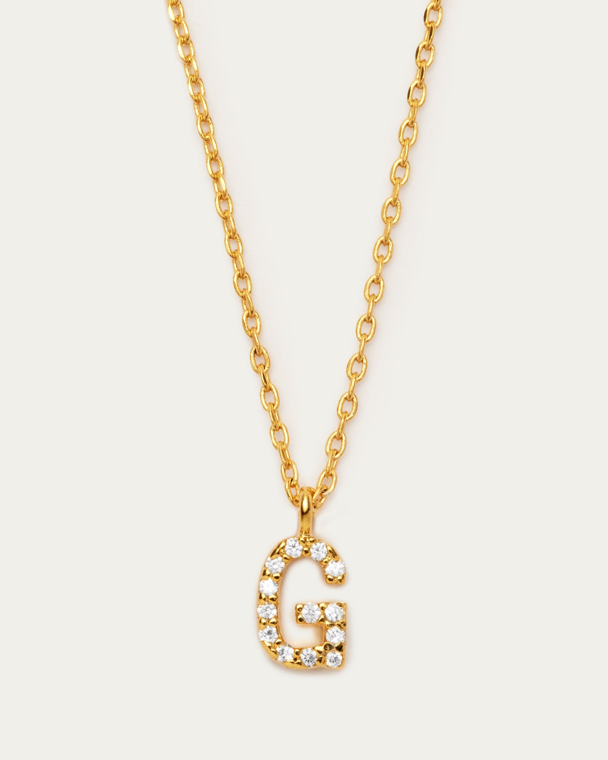 Letter G Initial Parvé Necklace