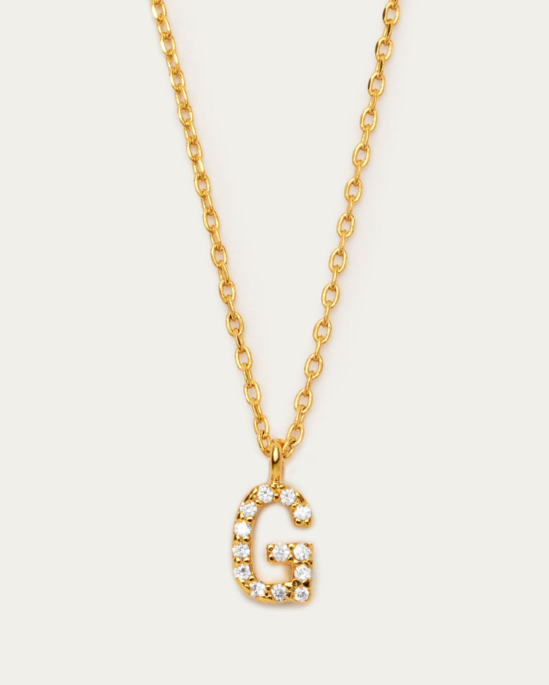 Letter G Initial Parvé Necklace
