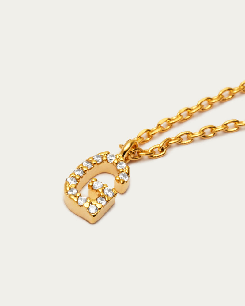 Letter G Initial Parvé Necklace