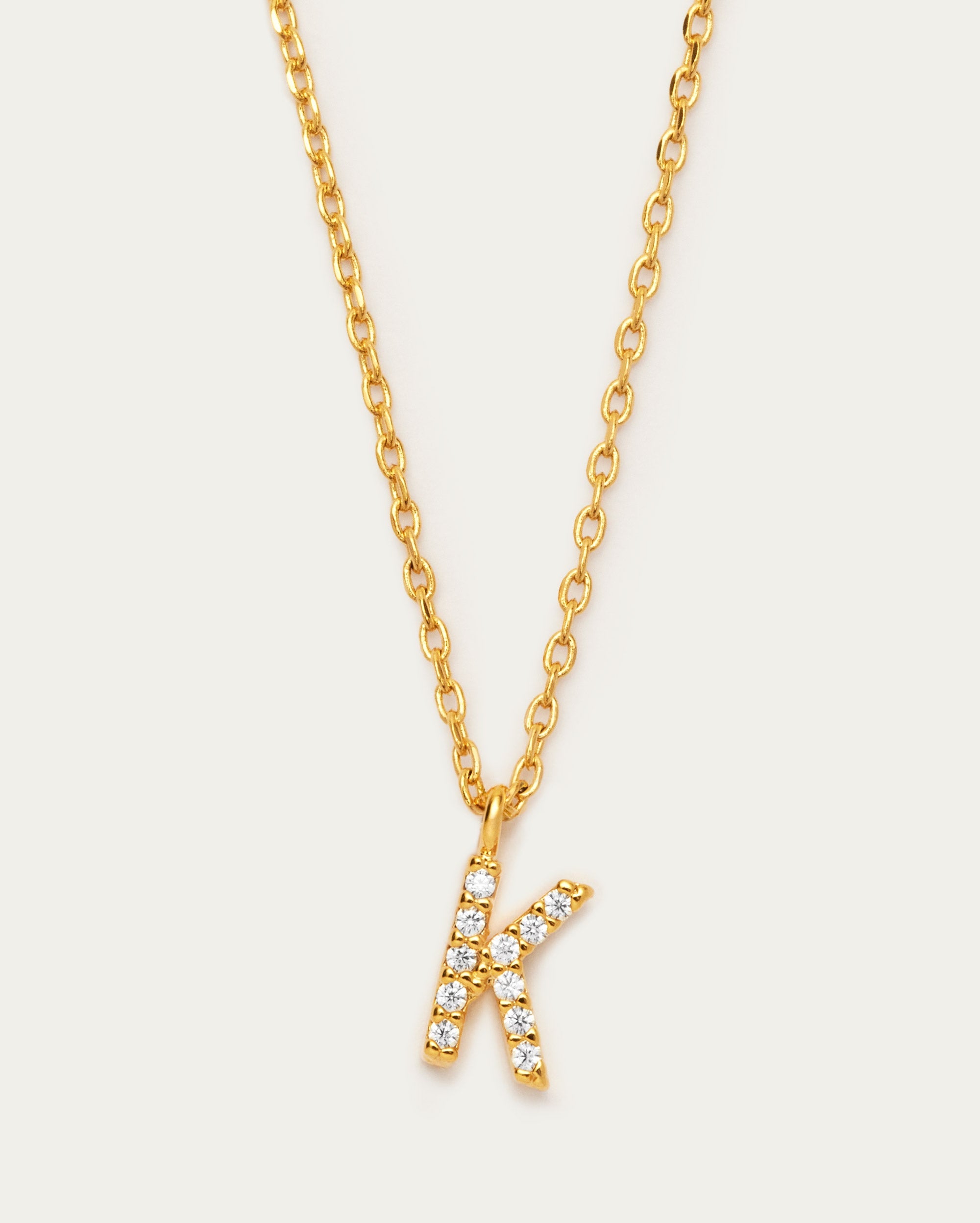 Letter K Initial Parvé Necklace