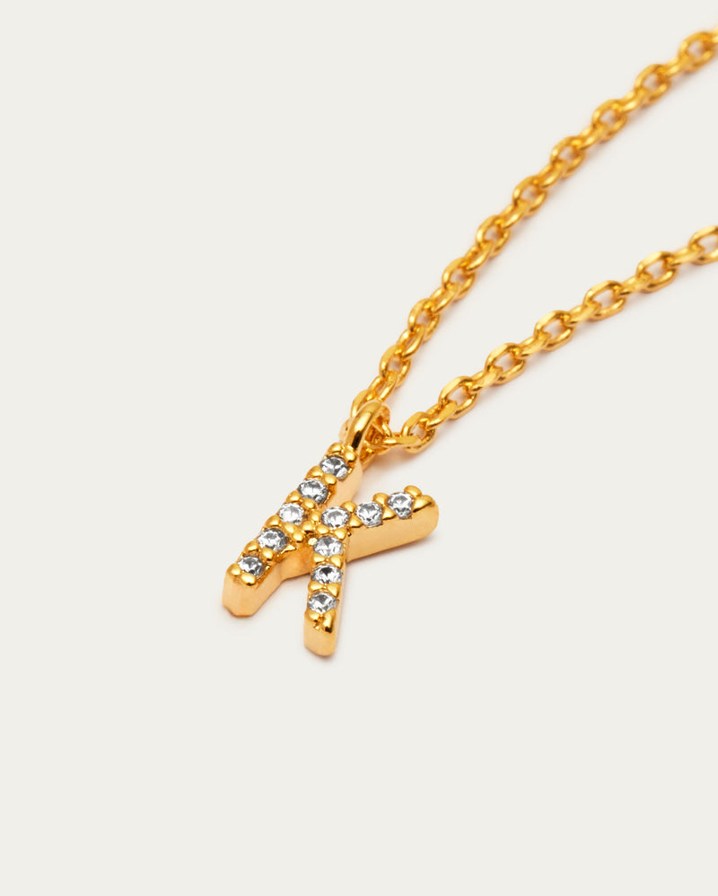 Letter K Initial Parvé Necklace