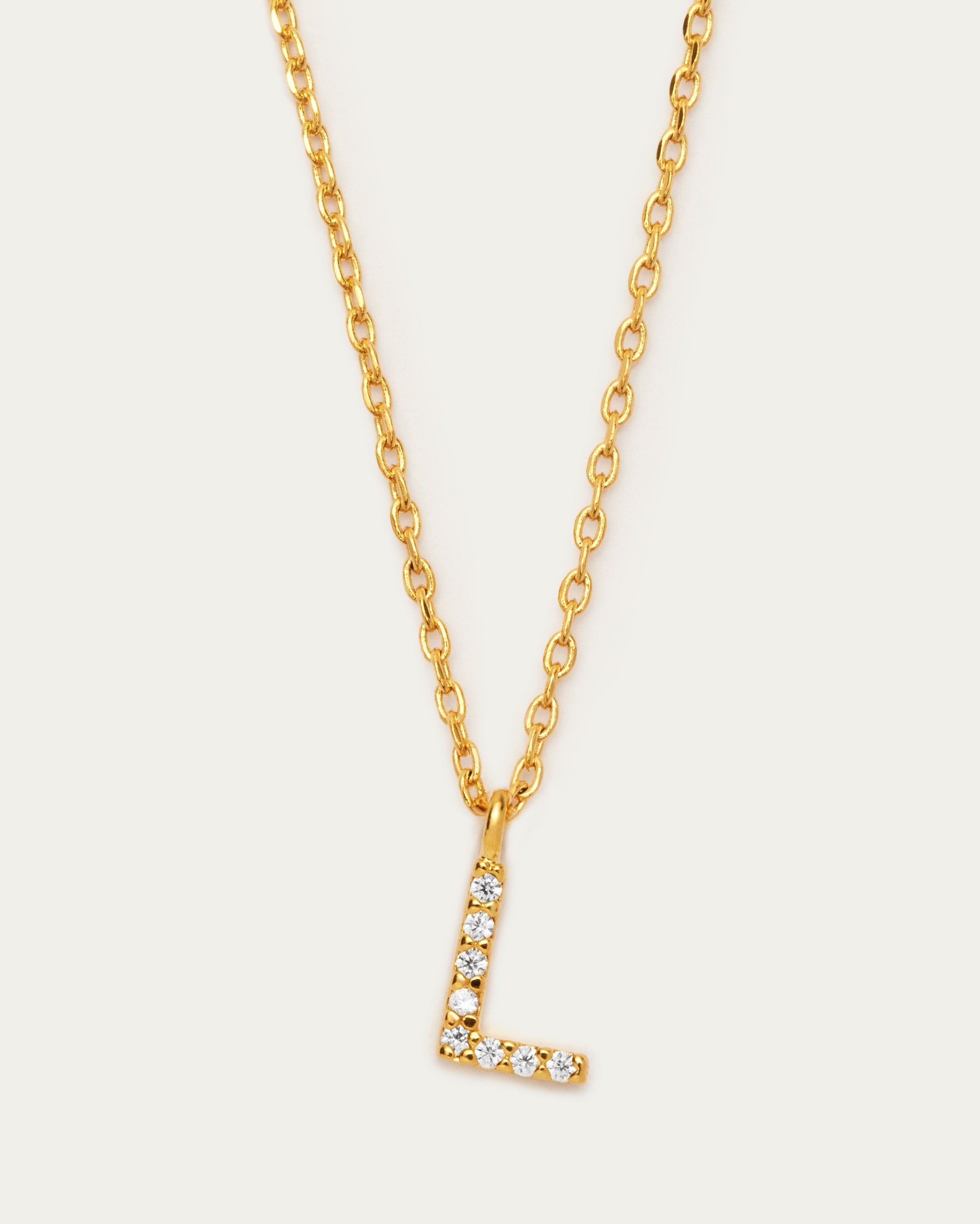 Letter L Initial Parvé Necklace