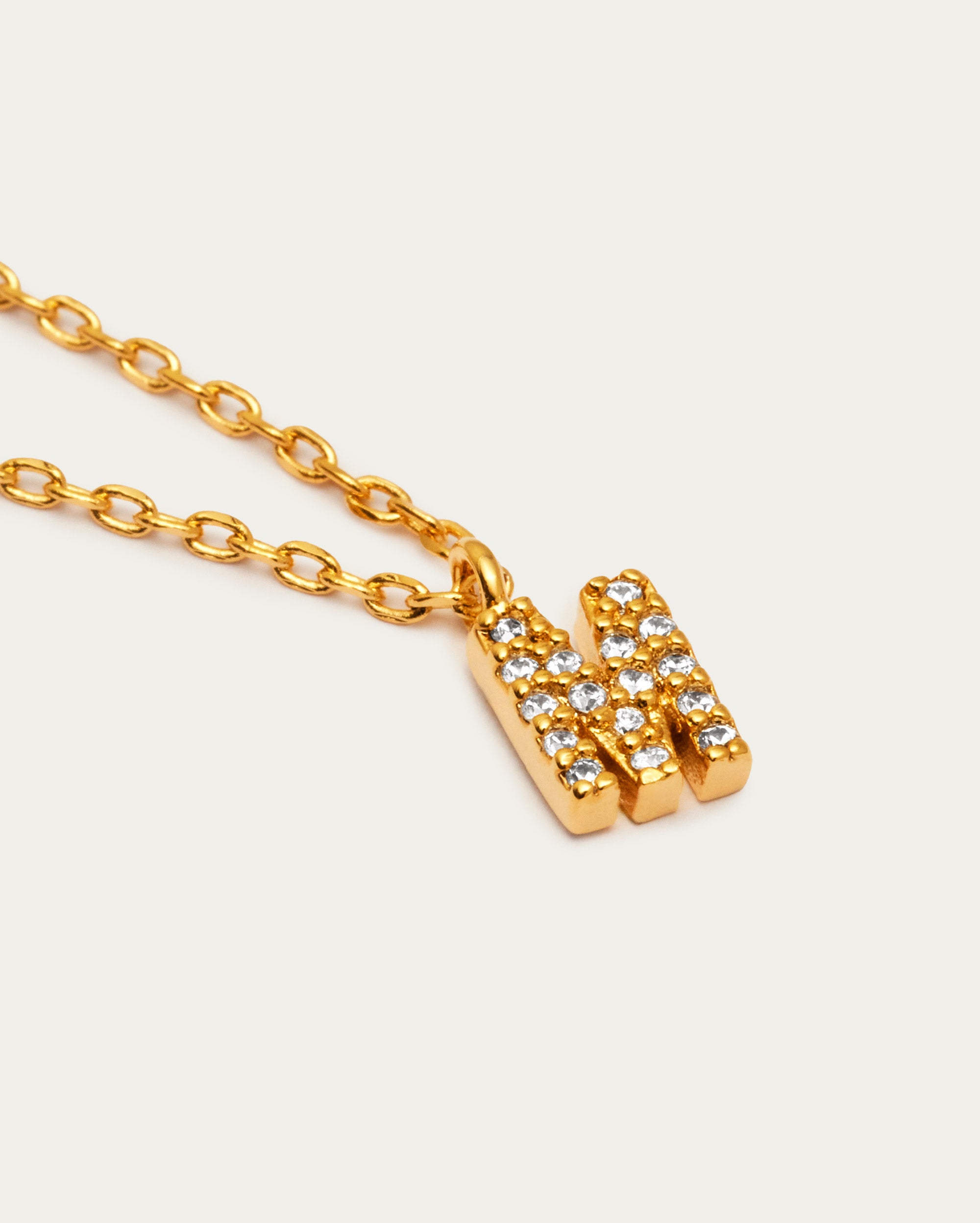 Letter M Initial Parvé Necklace