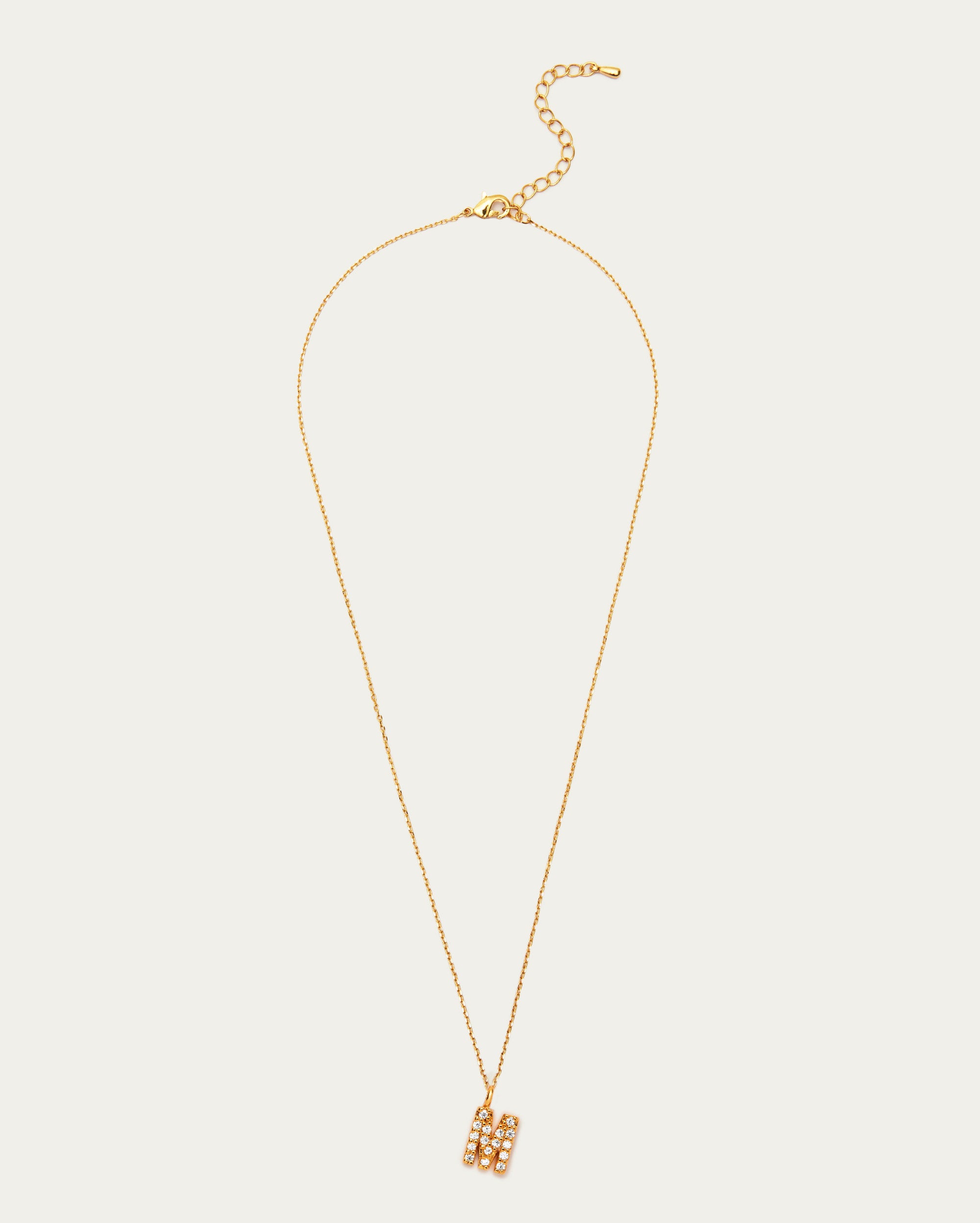 Letter M Initial Parvé Necklace