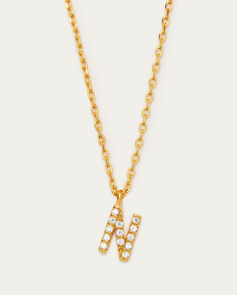 Letter N Initial Parvé Necklace