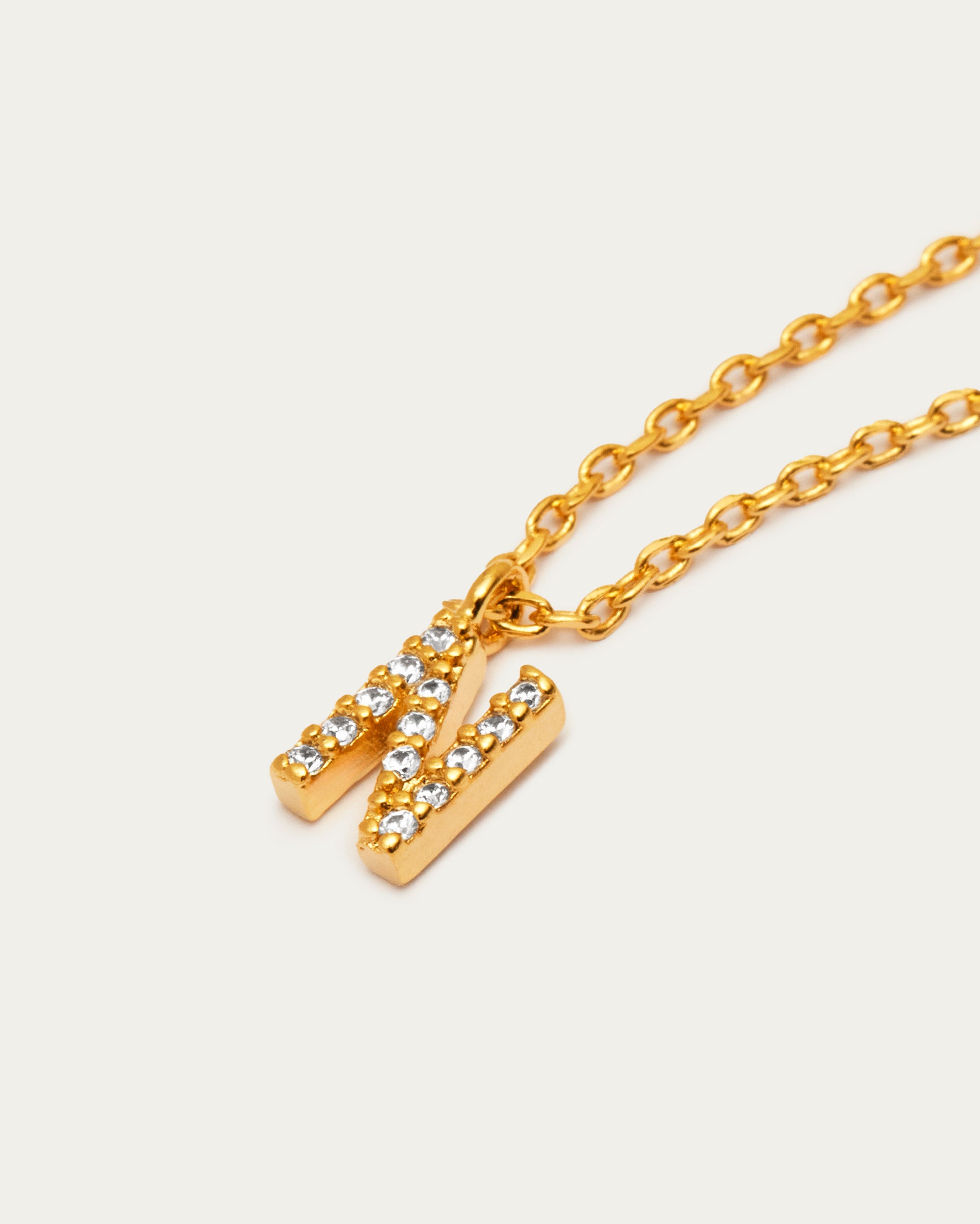 Letter N Initial Parvé Necklace