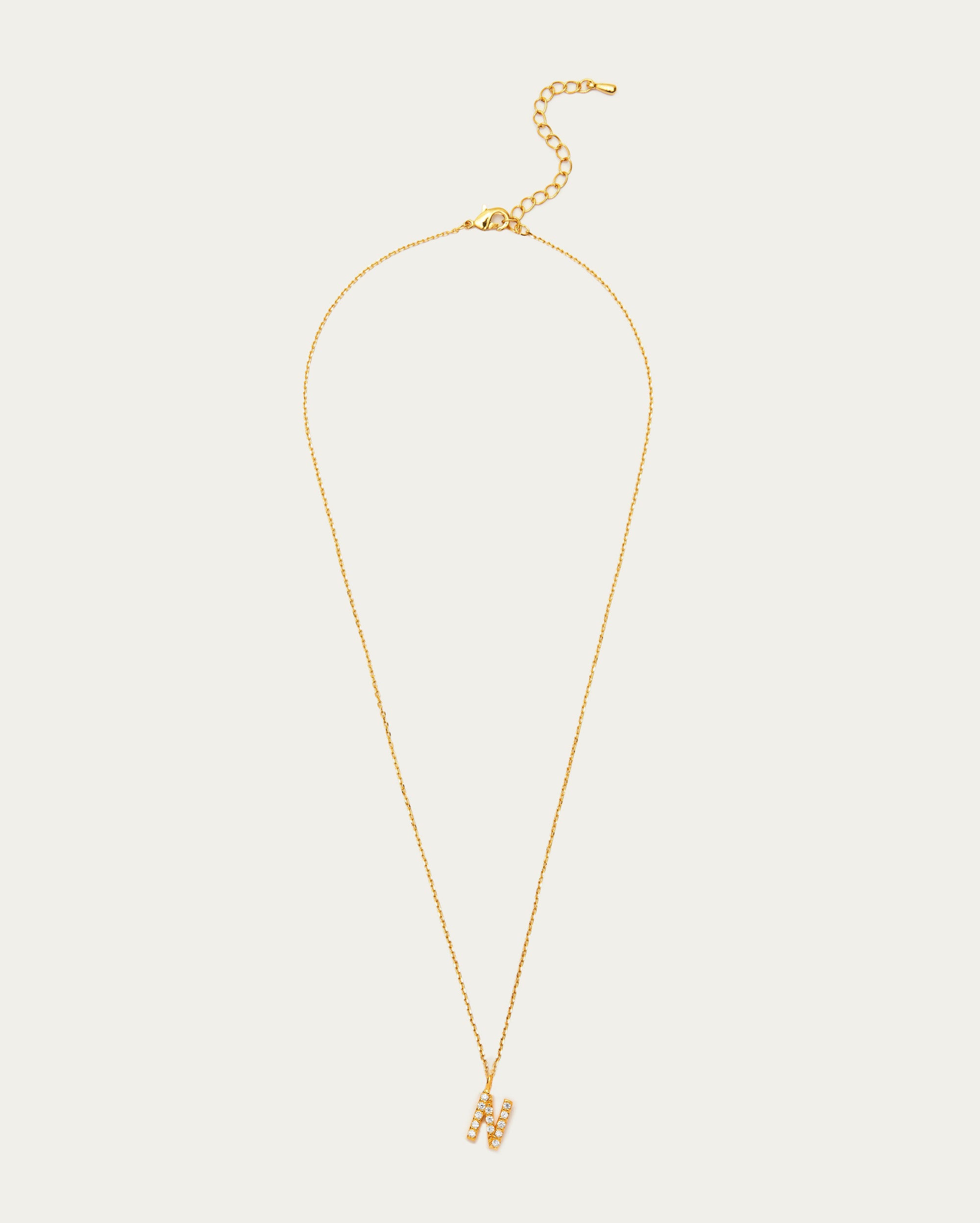 Letter N Initial Parvé Necklace