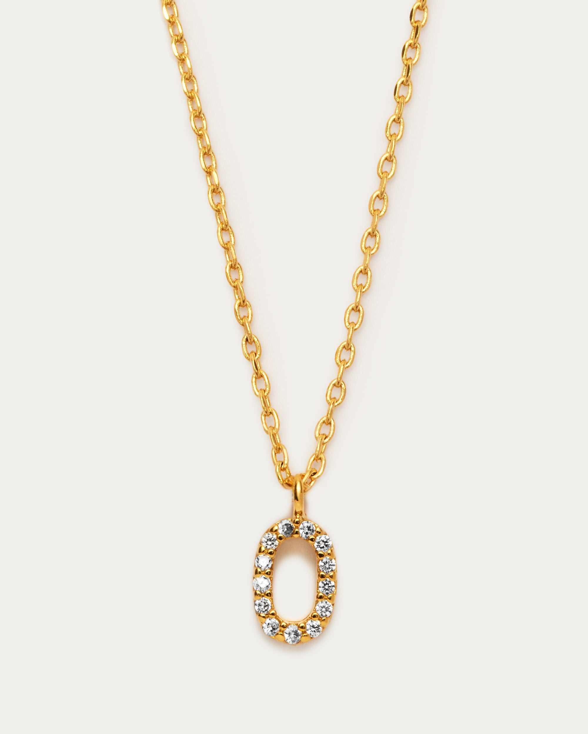 Letter O Initial Parvé Necklace