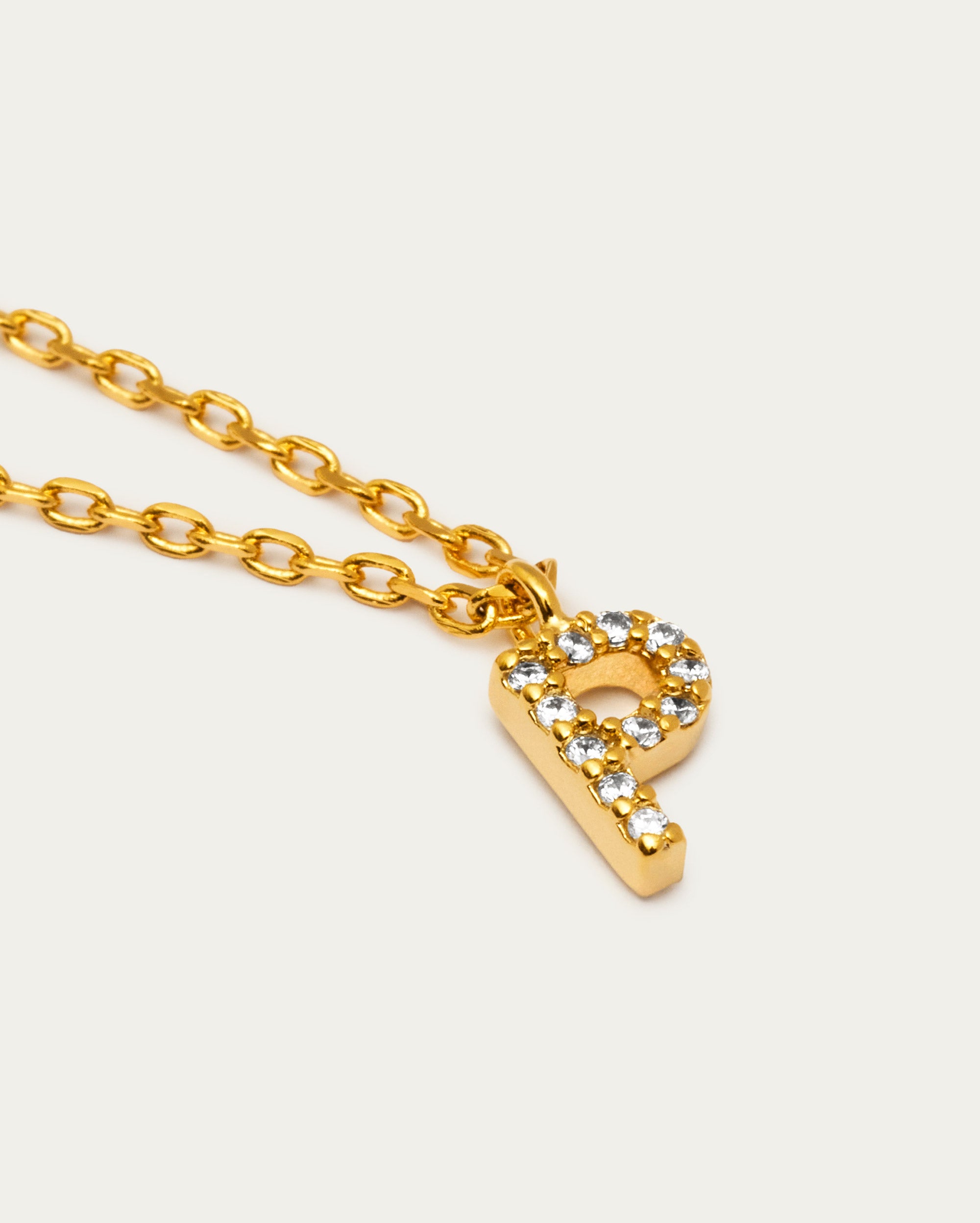 Letter P Initial Parvé Necklace