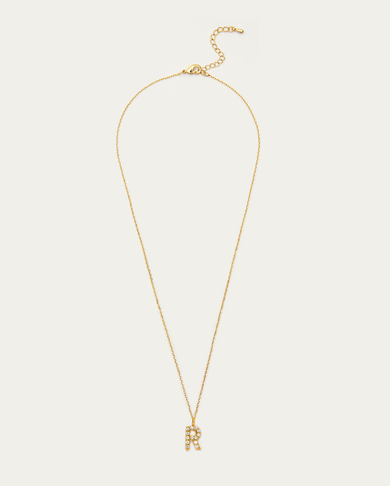 Letter R Initial Parvé Necklace