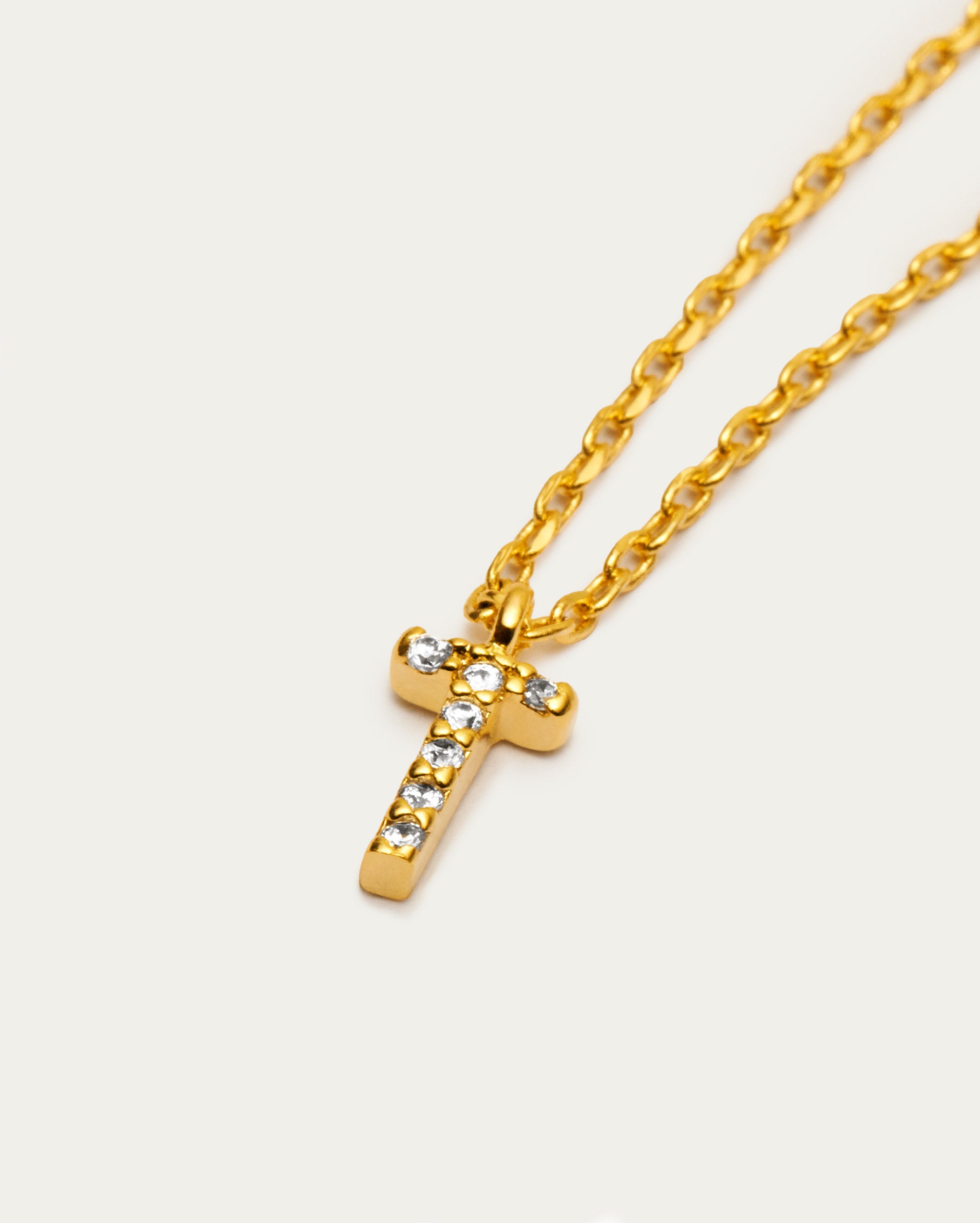 Letter T Initial Parvé Necklace