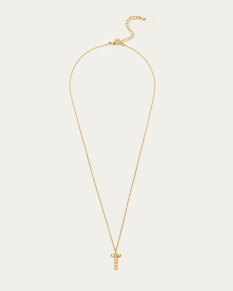 Letter T Initial Parvé Necklace