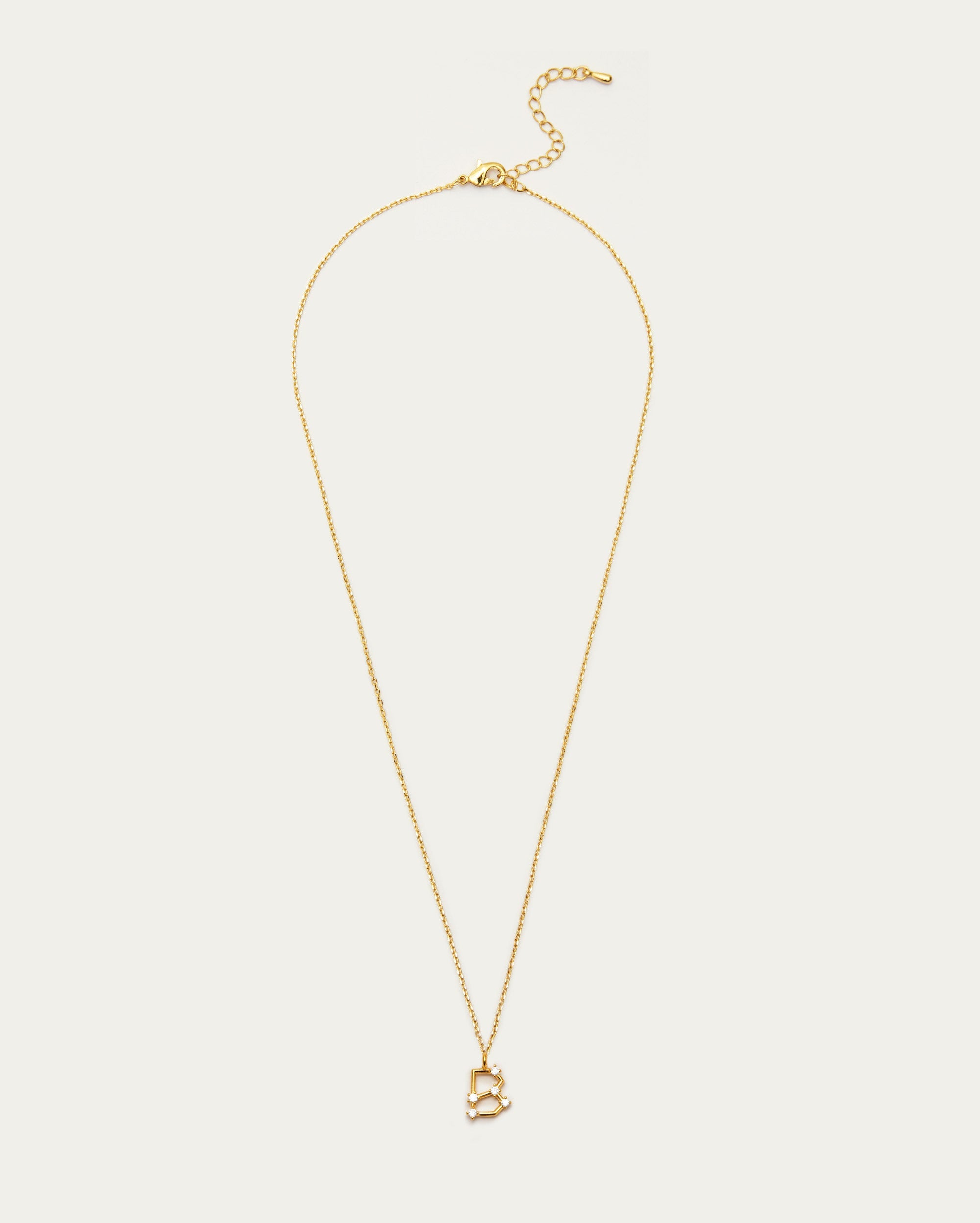 Diamante Initial Letter B Necklace