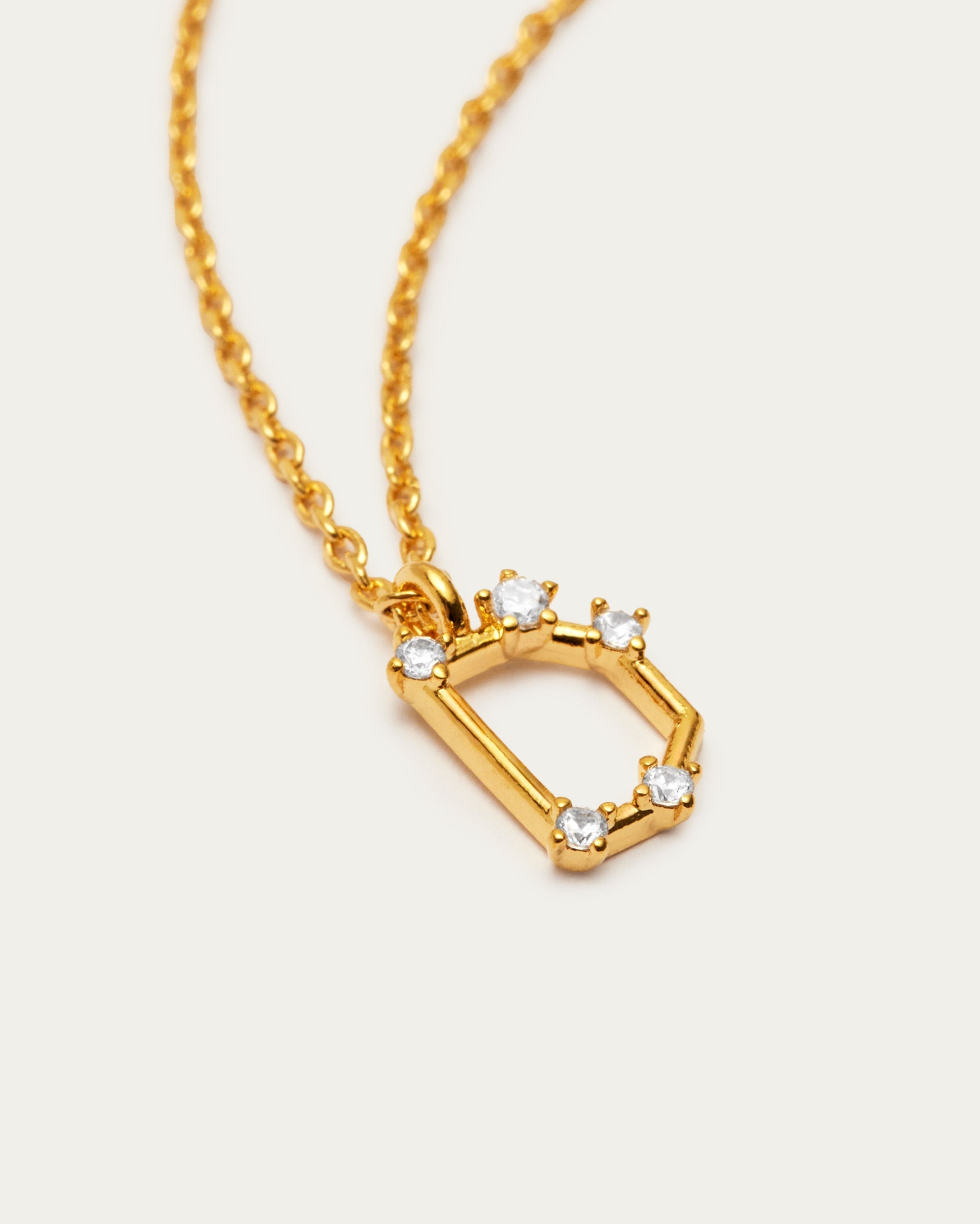 Diamante Initial Letter D Necklace