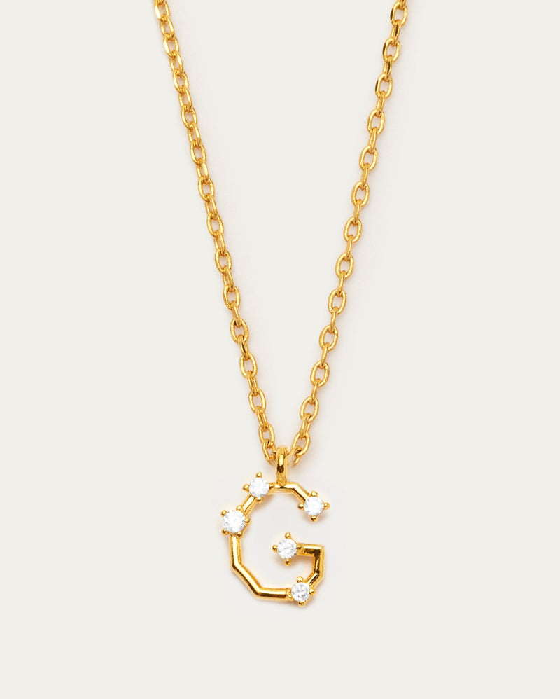 Diamante Initial Letter G Necklace