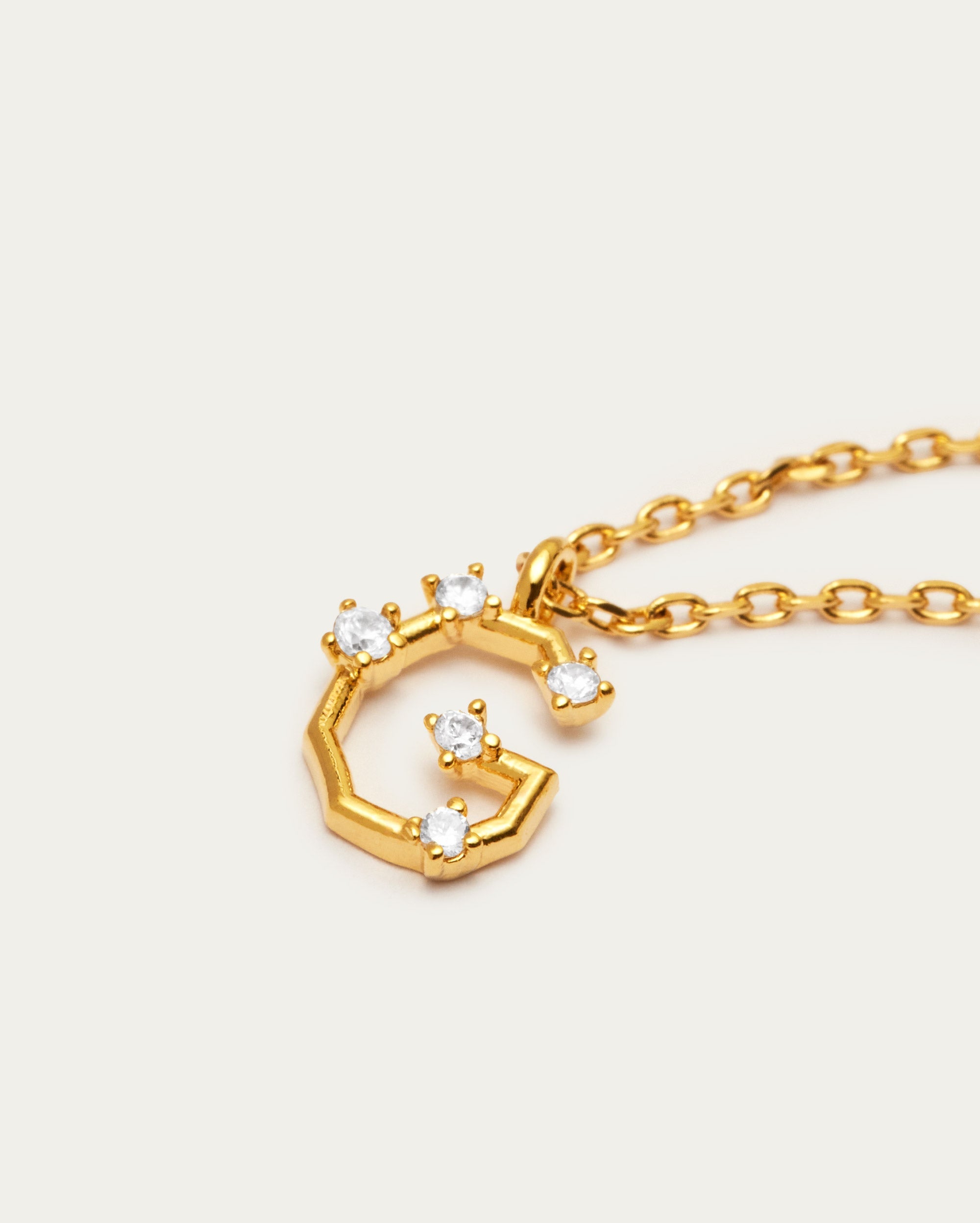 Diamante Initial Letter G Necklace