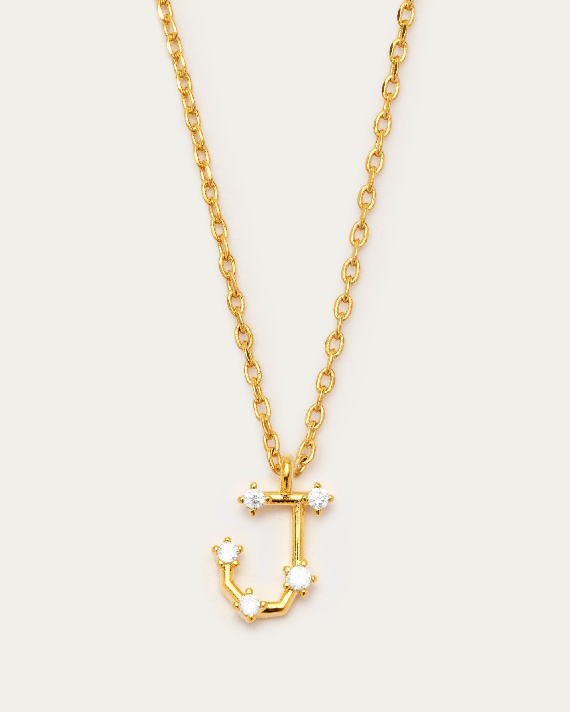 Diamante Initial Letter J Necklace