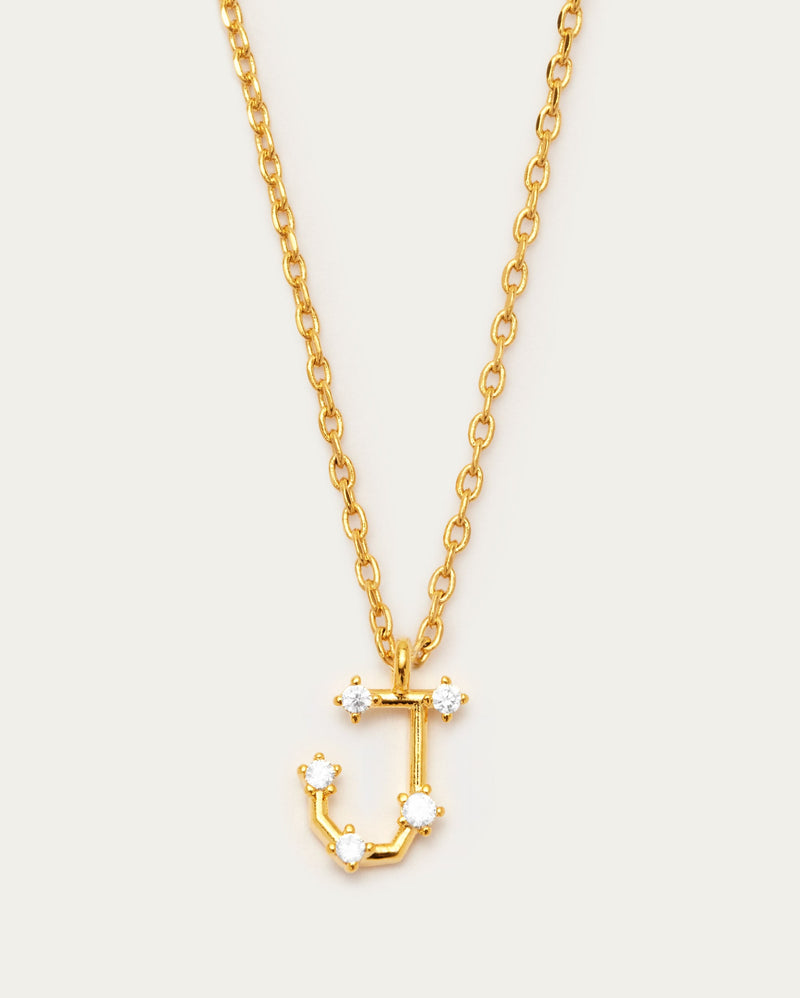 Diamante Initial Letter J Necklace