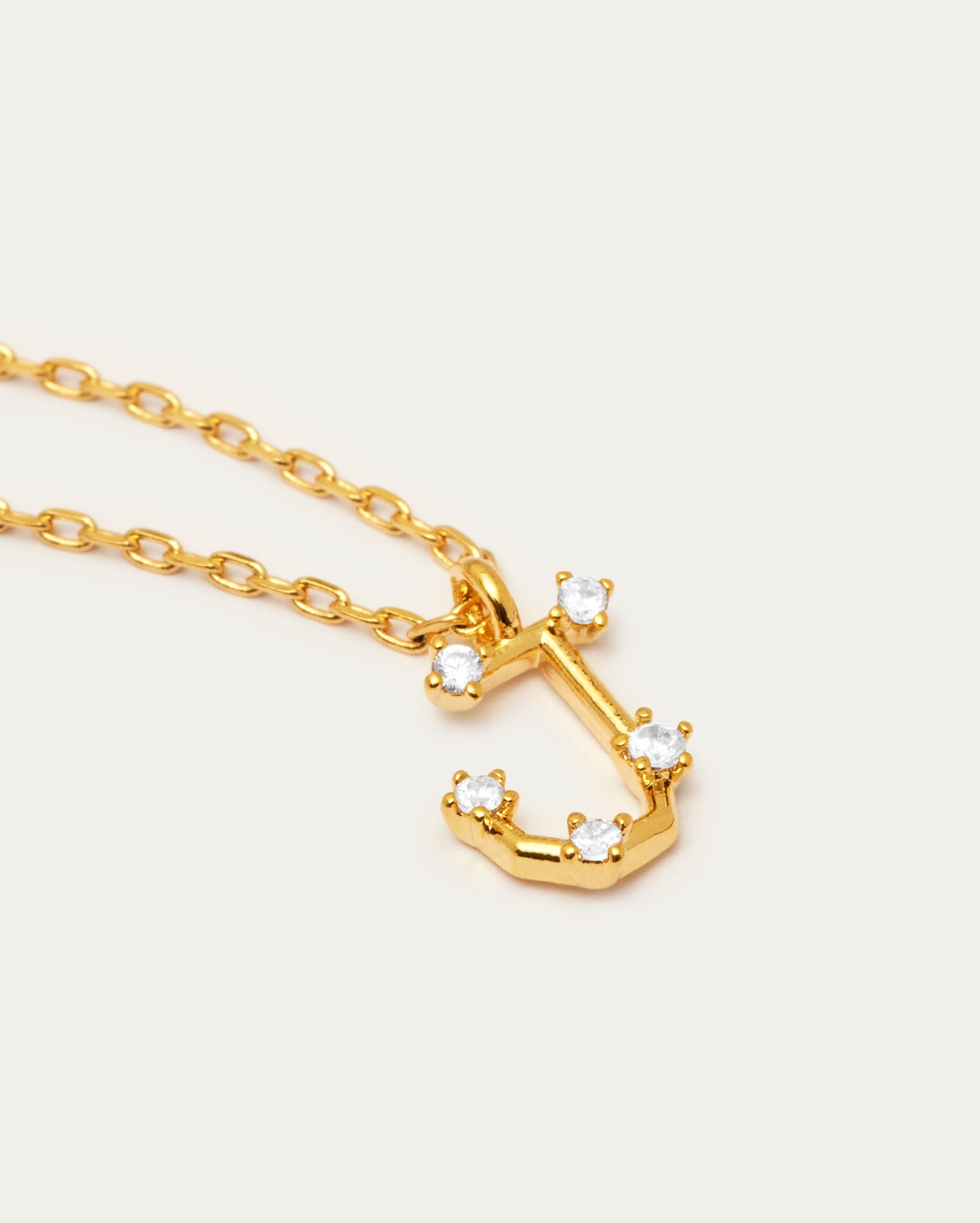 Diamante Initial Letter J Necklace