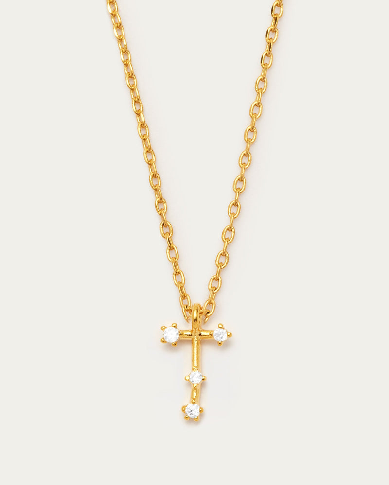 Diamante Initial Letter T Necklace