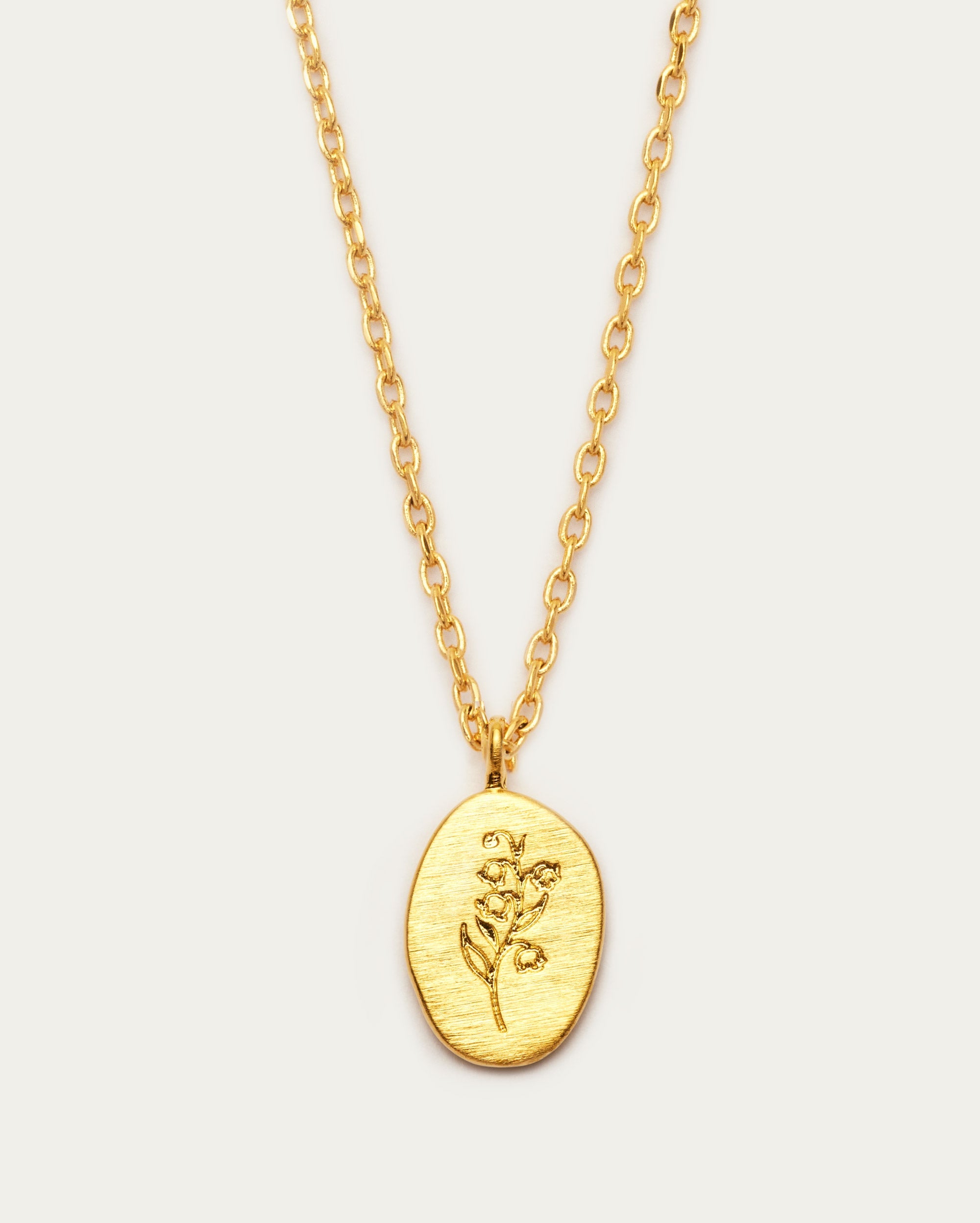 May Lily Of The Valley Birth Flower Pendant Necklace