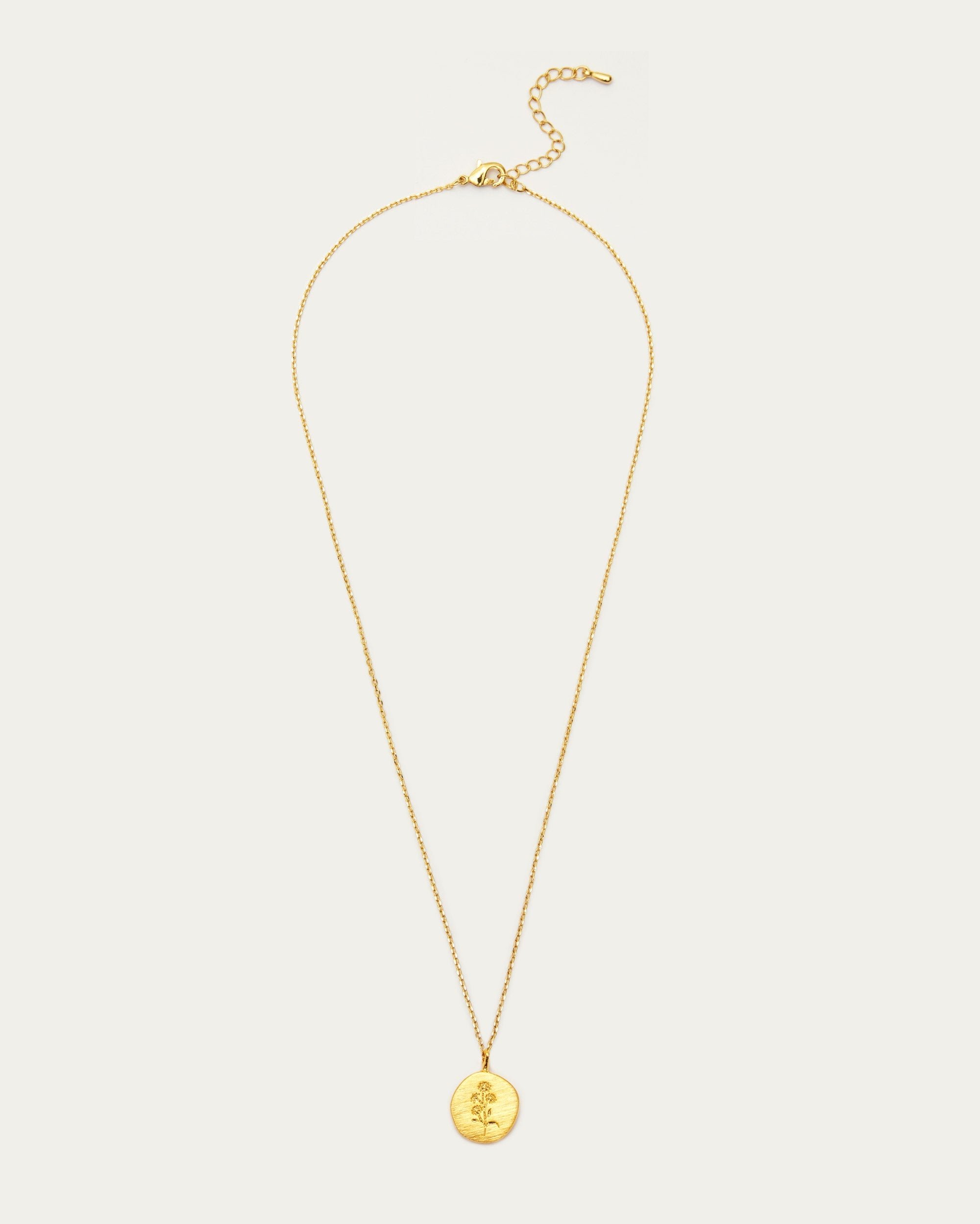 September Aster Birth Flower Pendant Necklace