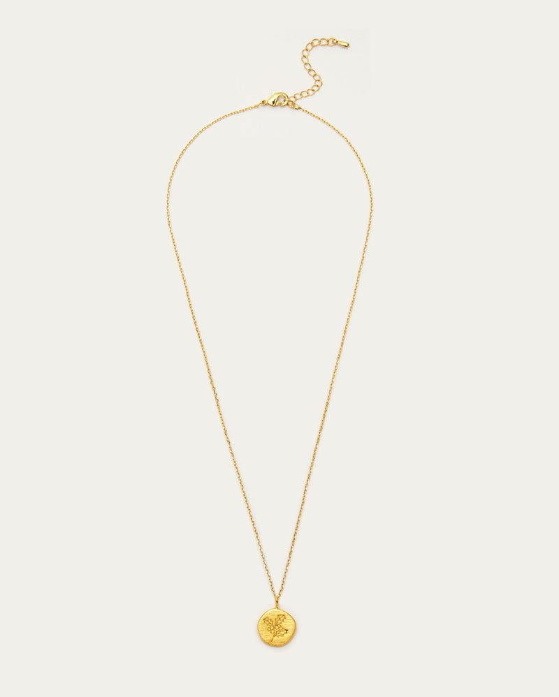 December Holly Birth Flower Pendant Necklace
