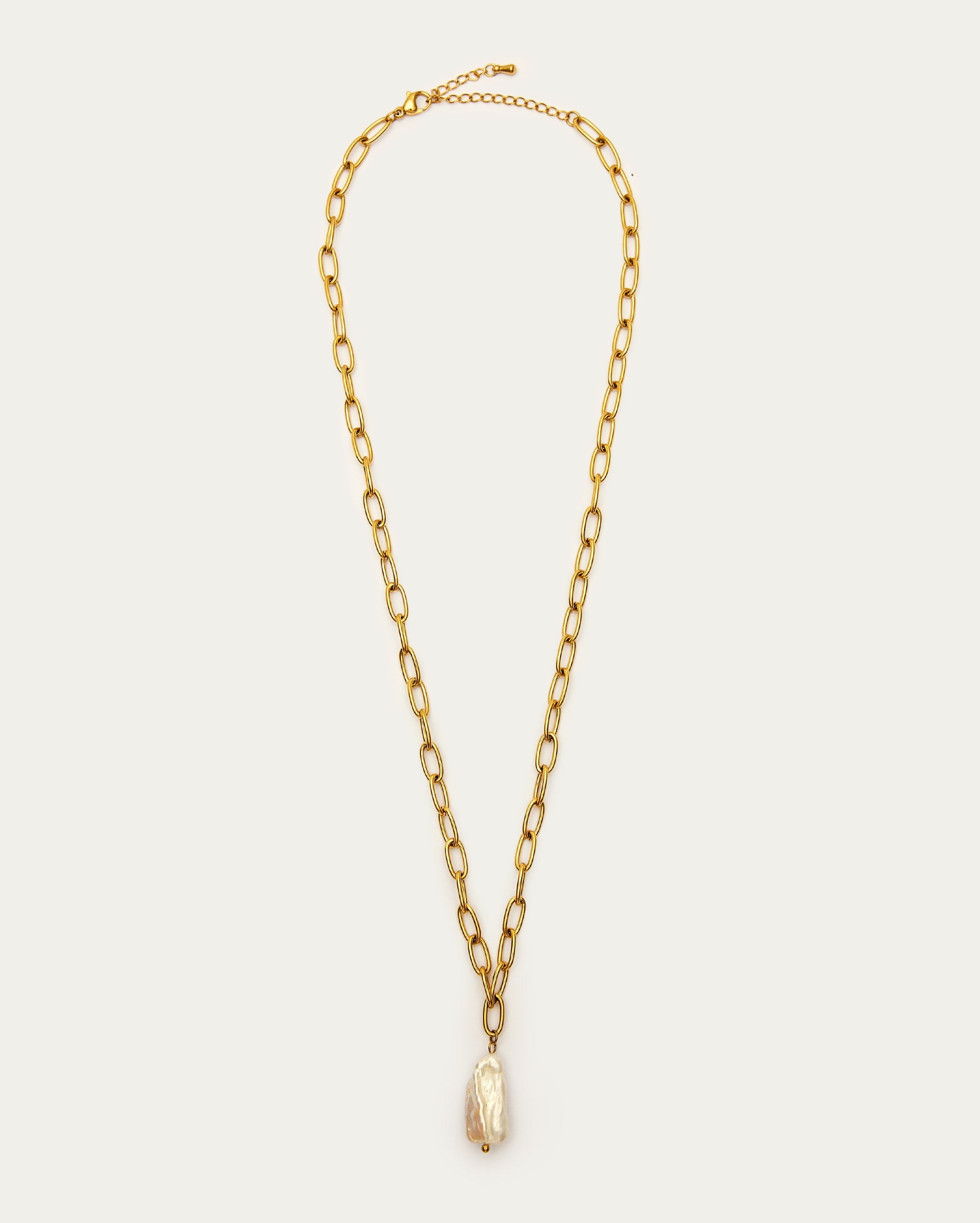 Pearl Pendant Chain Necklace