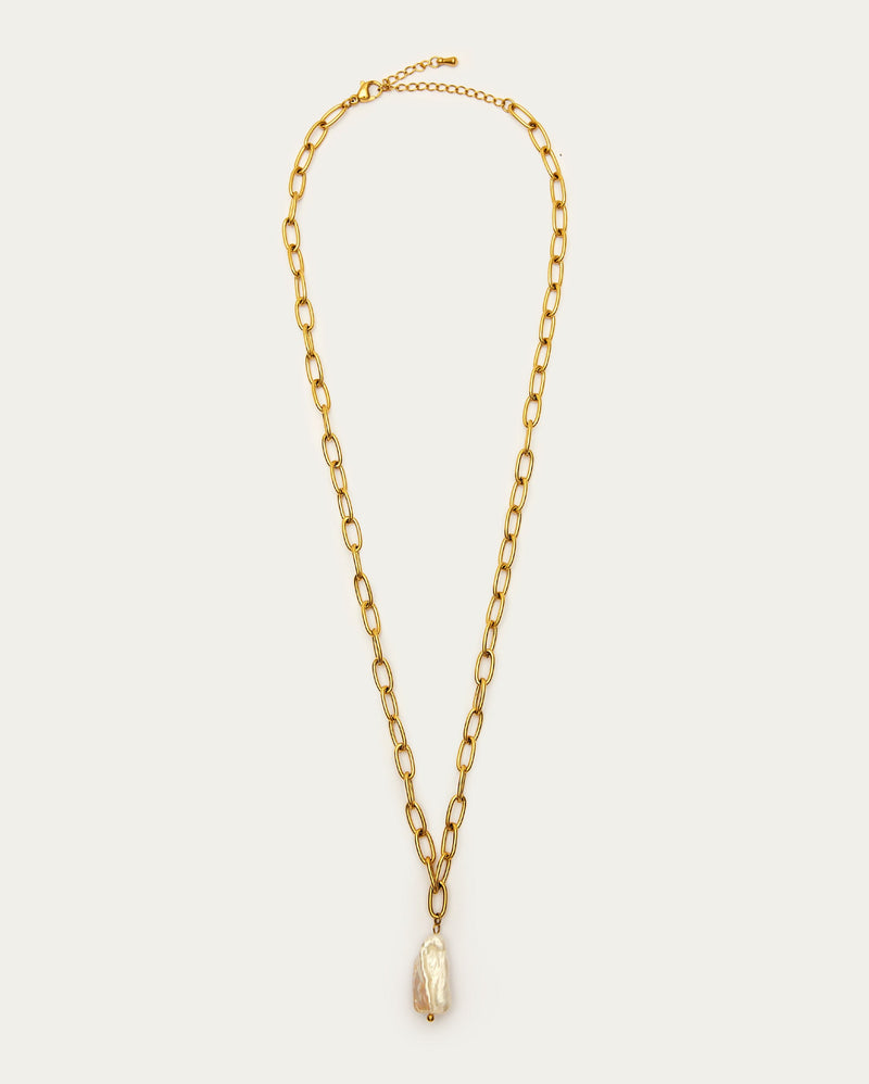 Pearl Pendant Chain Necklace