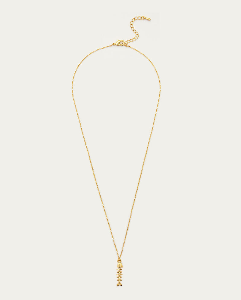 Fishbone Pendant Necklace