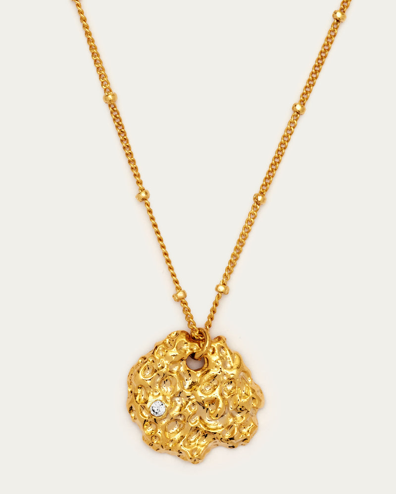 Molten Bead Chain Pendant Necklace