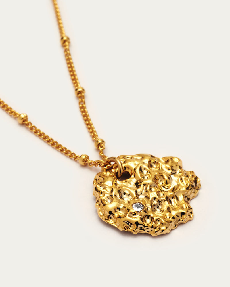 Molten Bead Chain Pendant Necklace