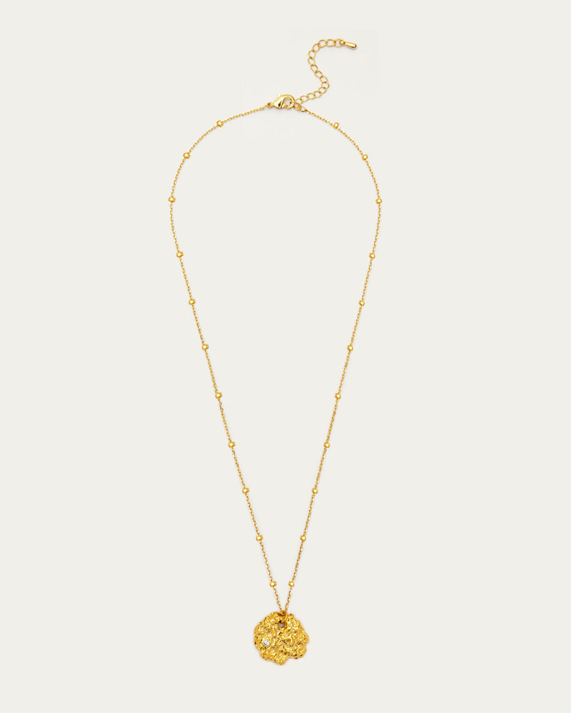 Molten Bead Chain Pendant Necklace