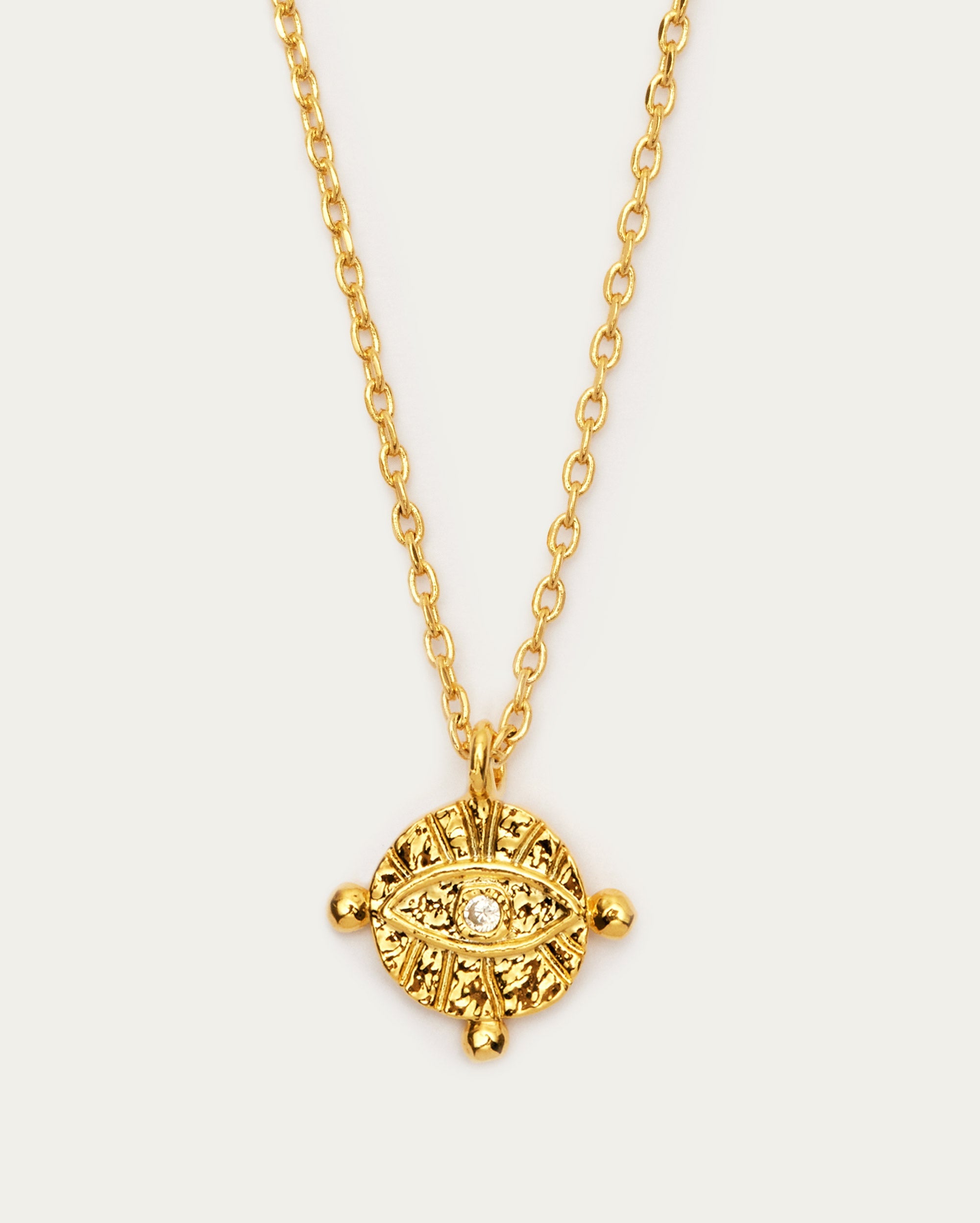 Coin Eye Pendant Necklace