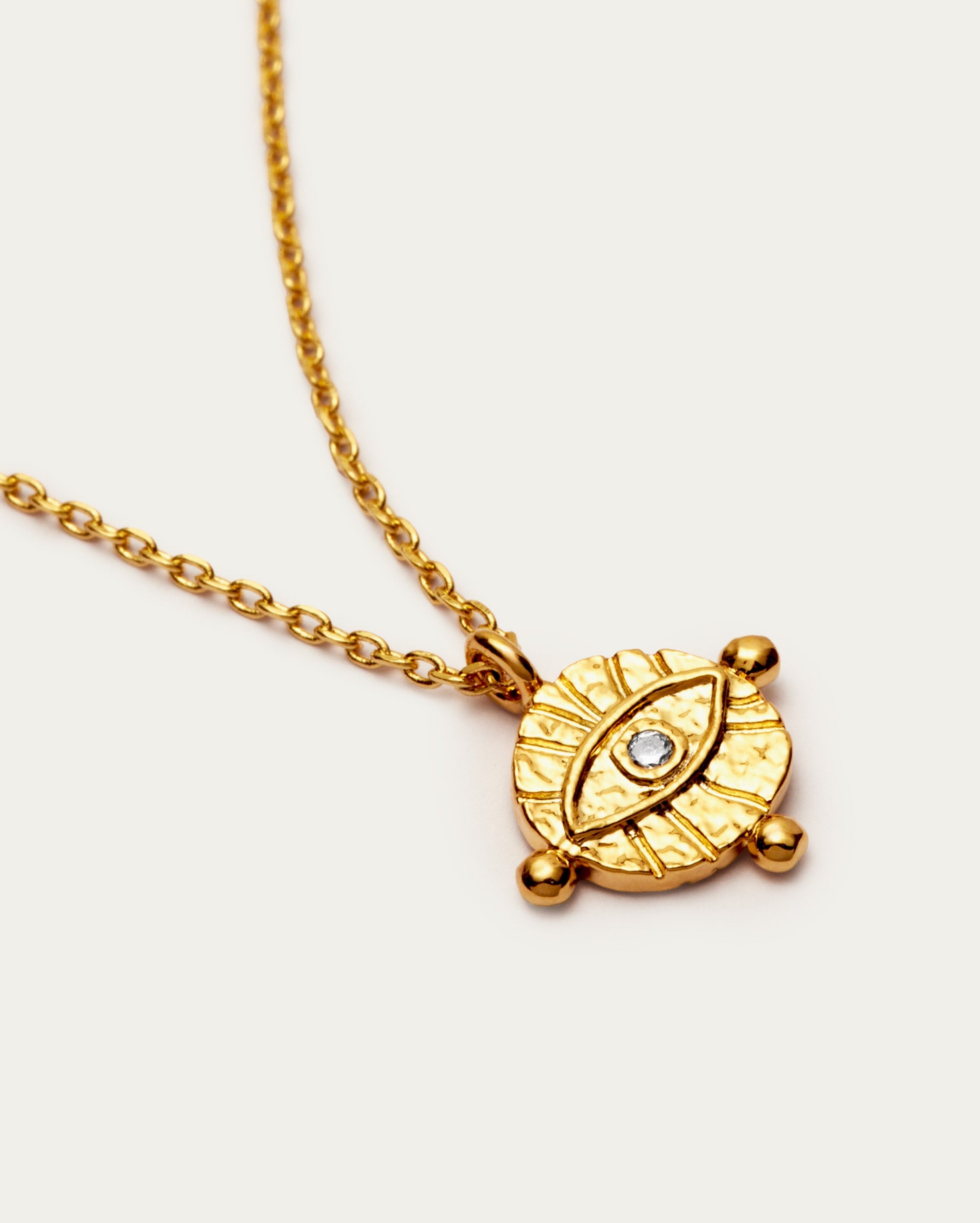 Coin Eye Pendant Necklace