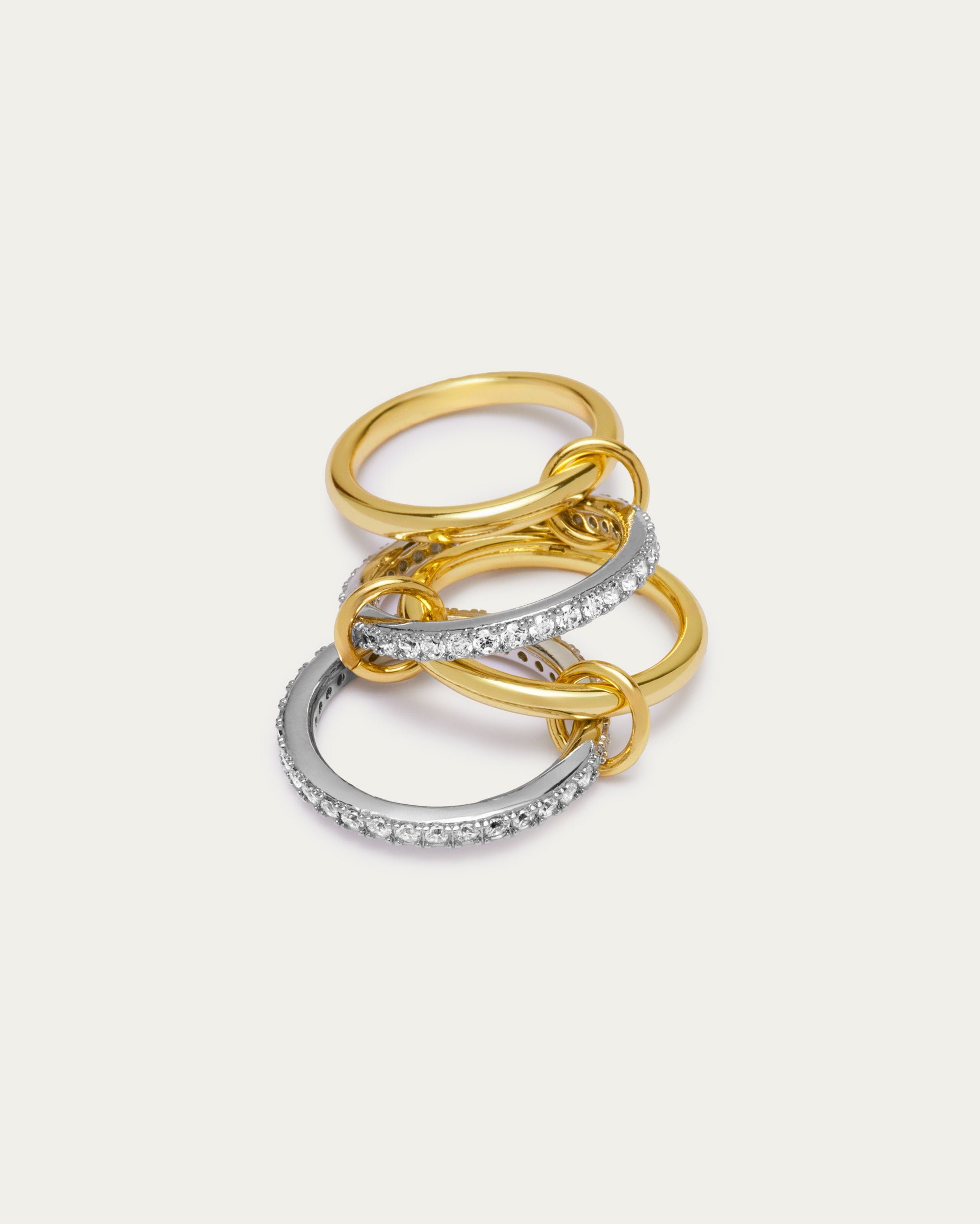 Interlock Pavé Stack Ring