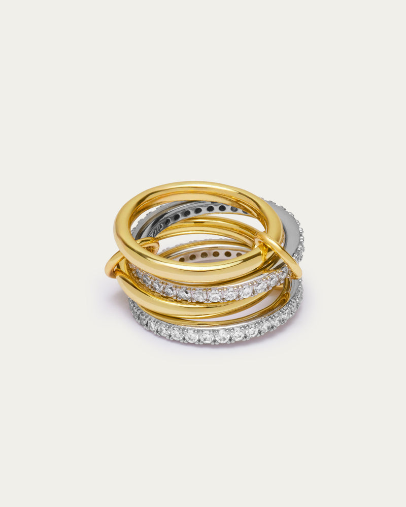 Interlock Pavé Stack Ring