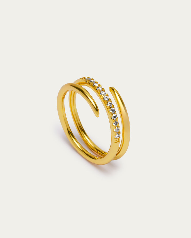 Wraparound Pavé Ring