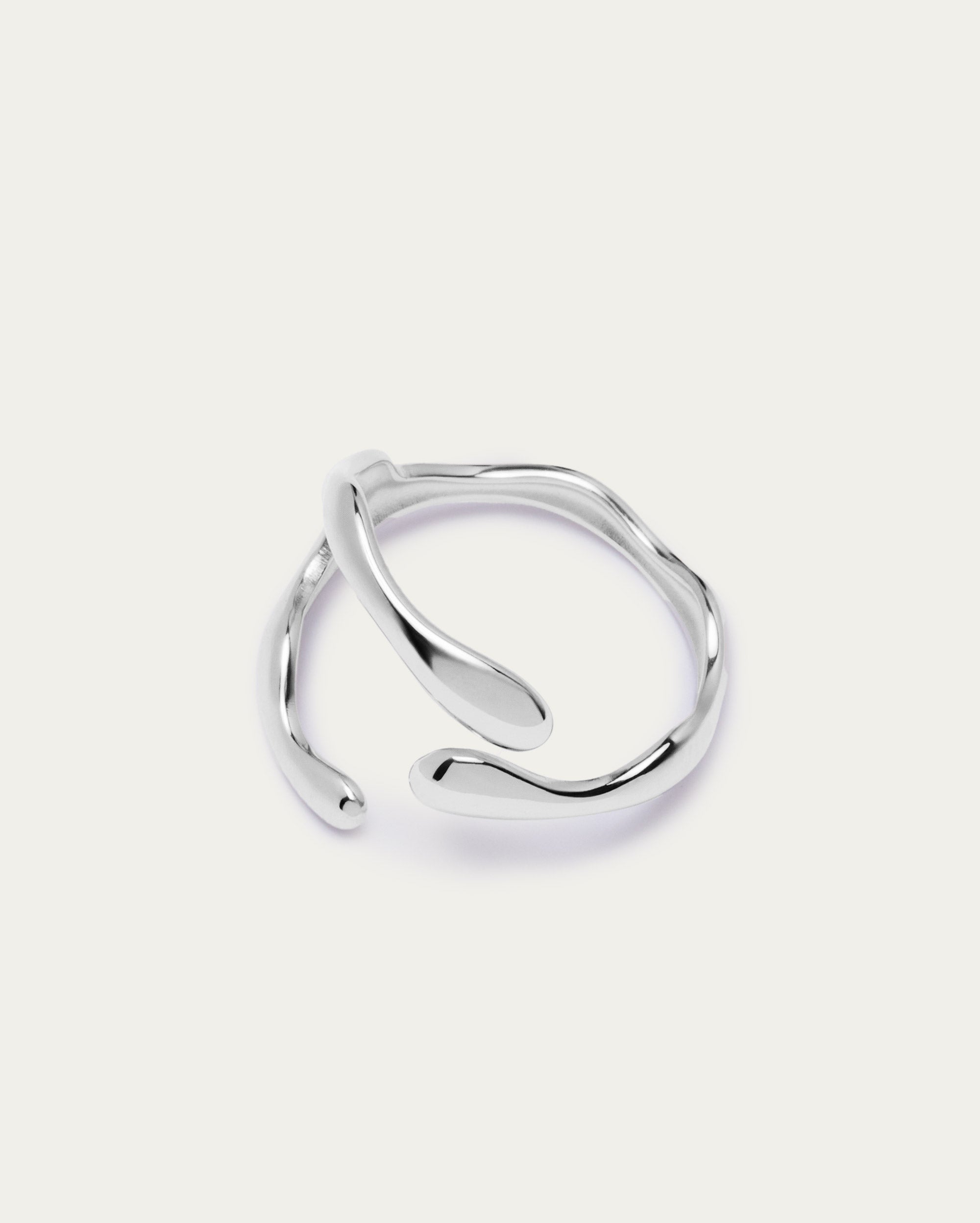 Silver Sculpt Open Ring