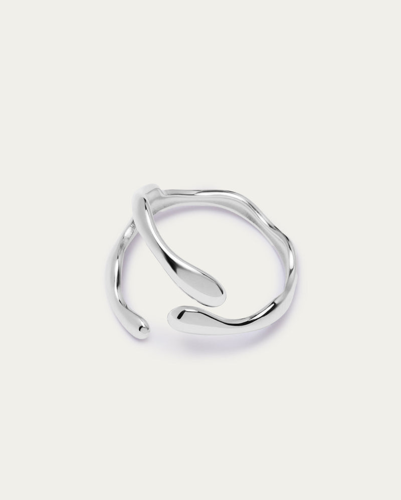 Silver Sculpt Open Ring