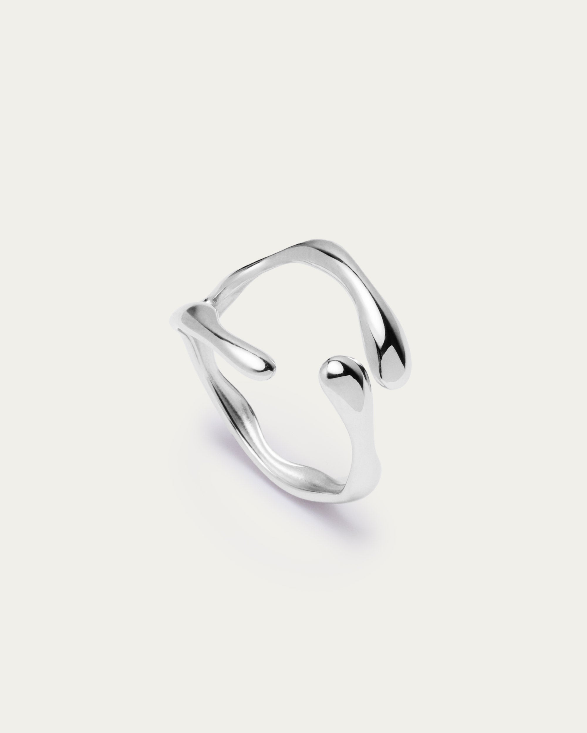 Silver Sculpt Open Ring