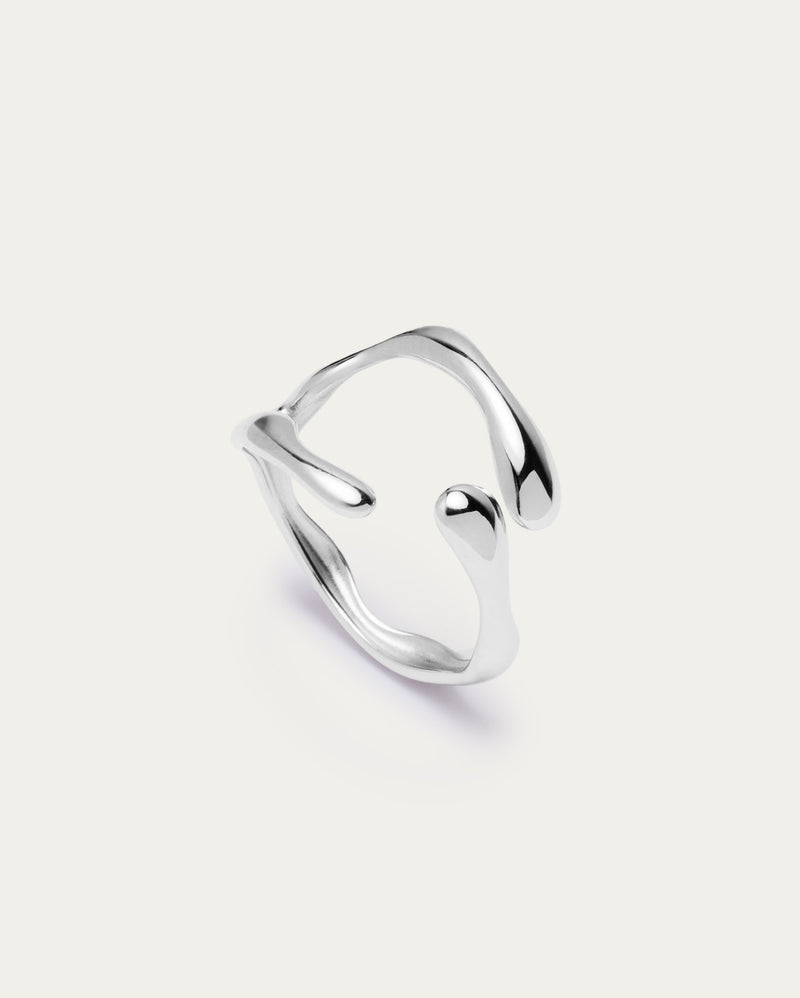 Silver Sculpt Open Ring